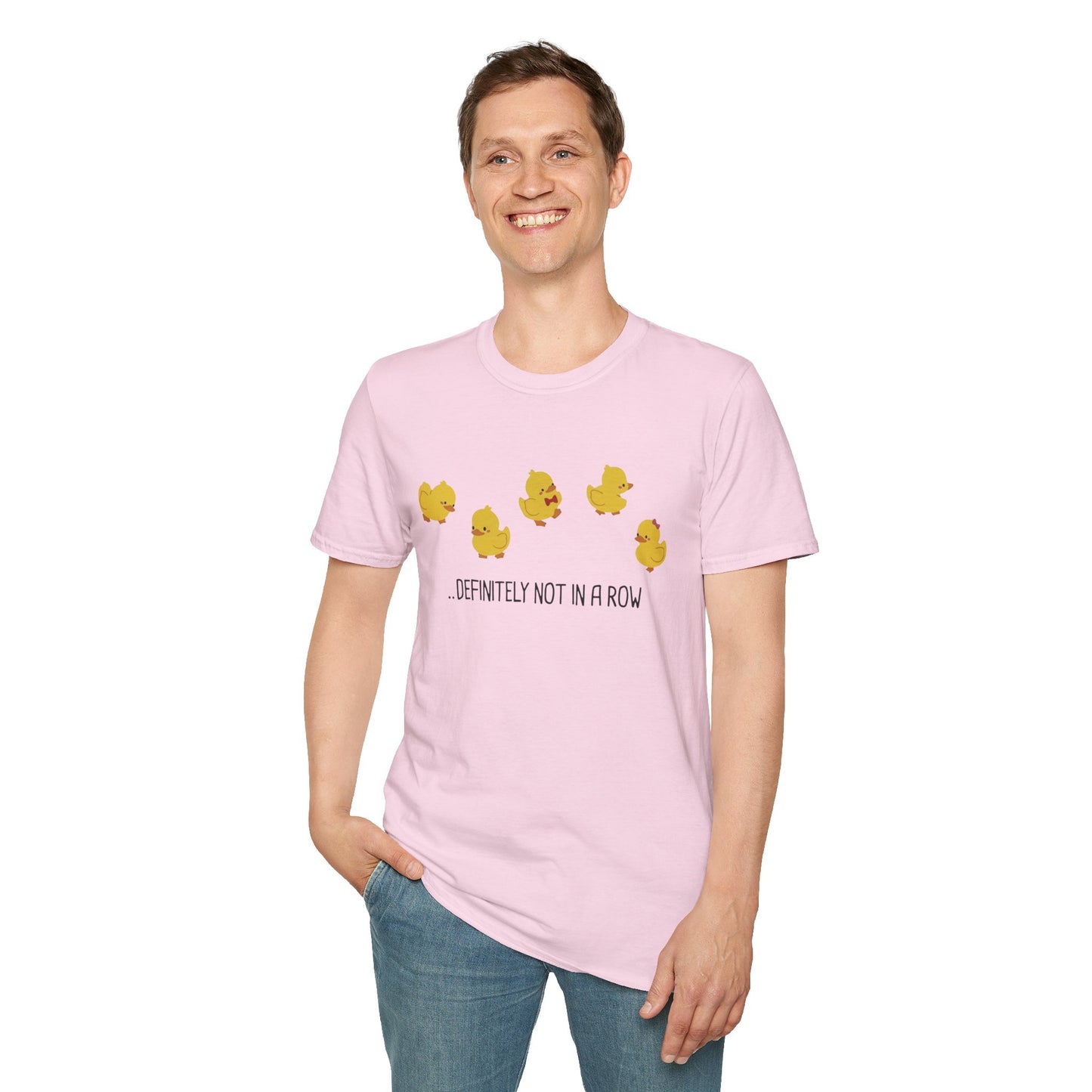 Funny “Definitely Not in a Row” Ducks Shirt, Cute Humor T-Shirt, Relatable Tee for Women & Men, Great Gift for Moms, Teachers, or Friends