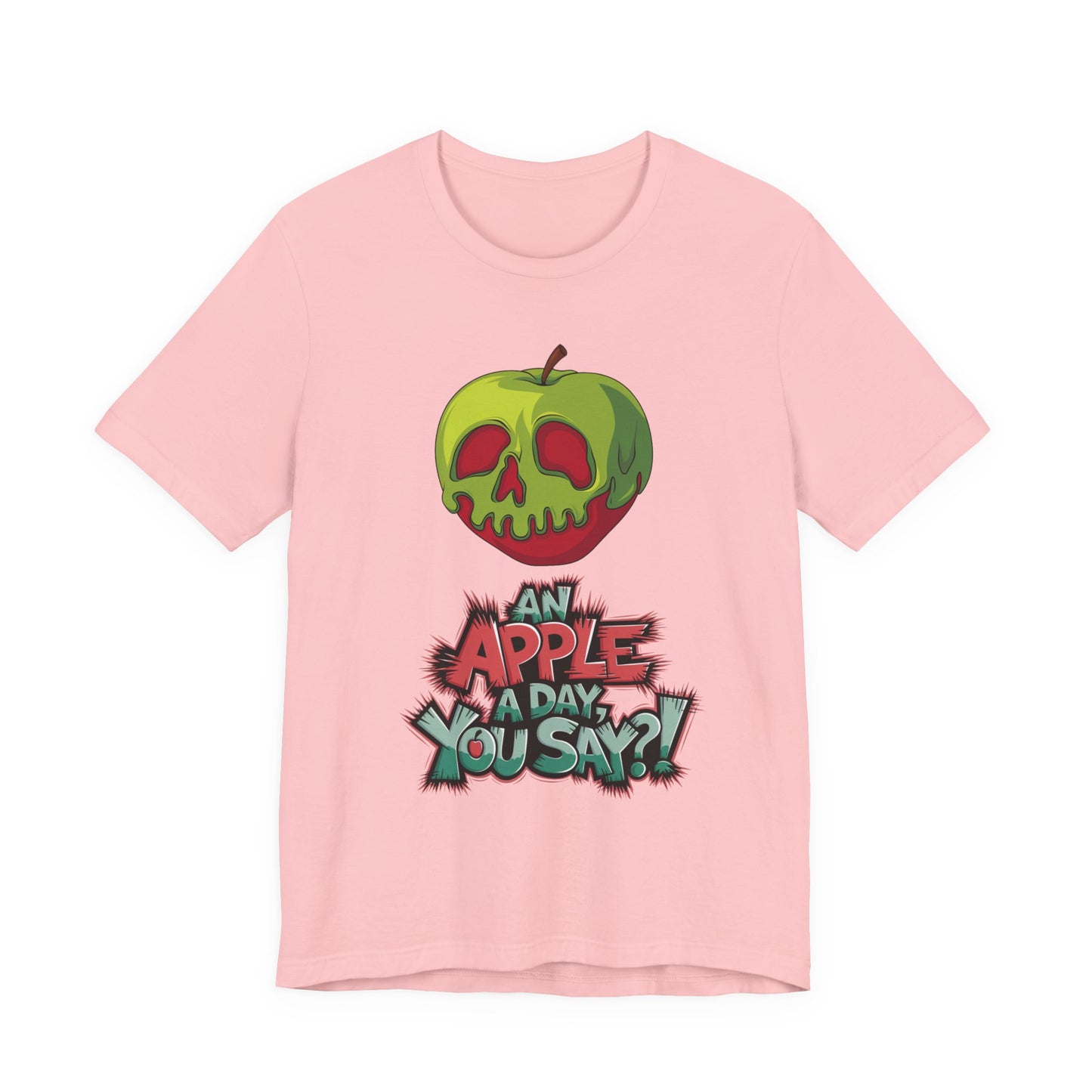 Funny Apple Skull Shirt – An Apple A Day You Say? – Grunge Fruit Tee – Y2K Nostalgia T‑Shirt – Gift for Fruit Lovers