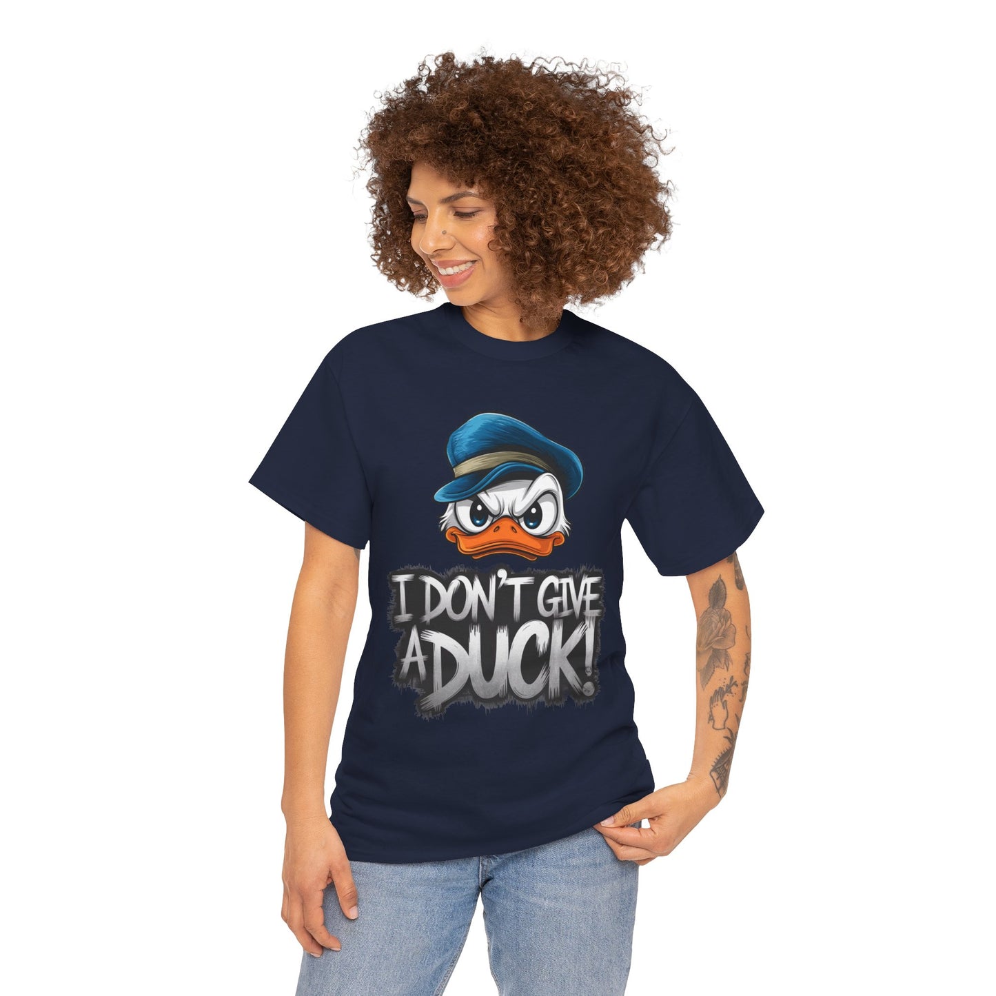 I Don’t Give a Duck Shirt – Funny Grumpy Duck Tee – Sarcastic Animal Graphic Shirt – Unisex Gift for Duck Lovers & Meme Fans