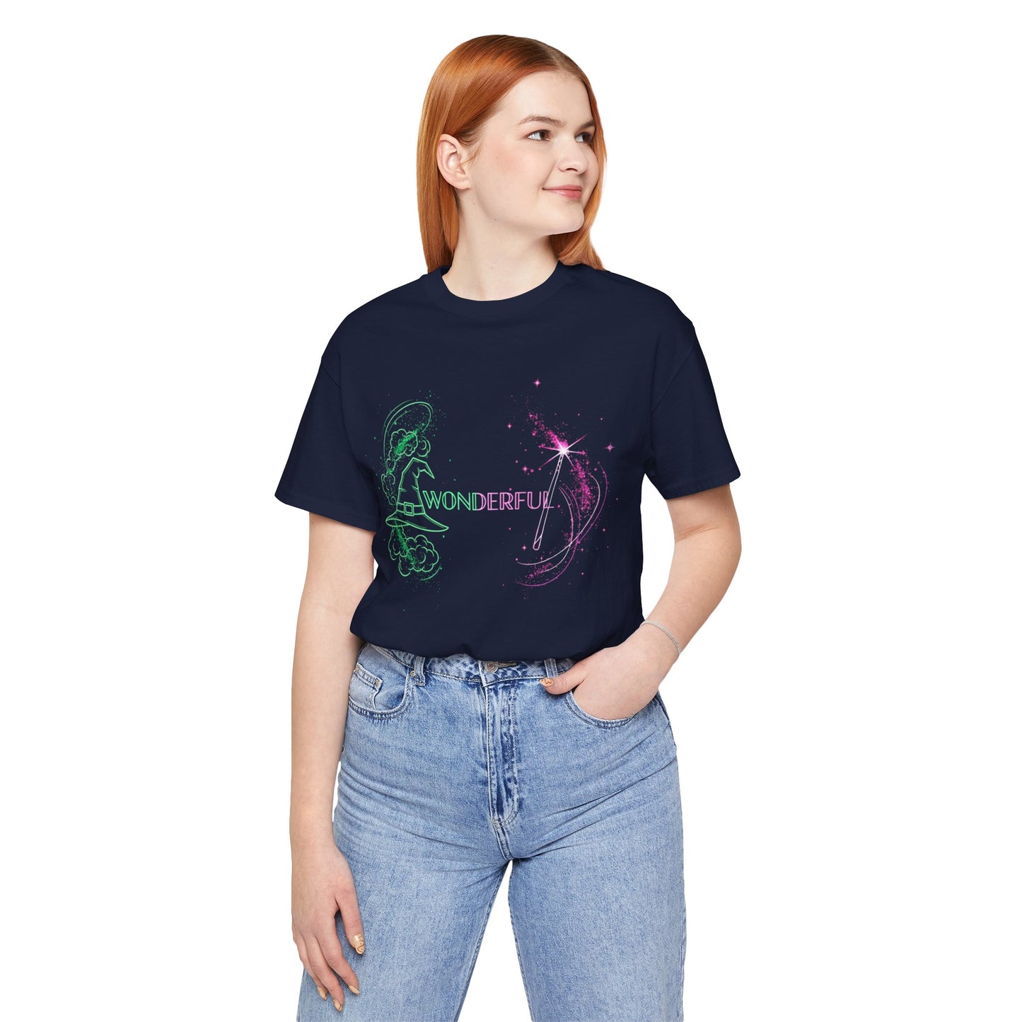 Wonderful Broadway Inspired T-Shirt, Magical Theater Graphic Tee, Green And Pink Sparkle Design, Unisex Gift For Musical Fans And Performers
