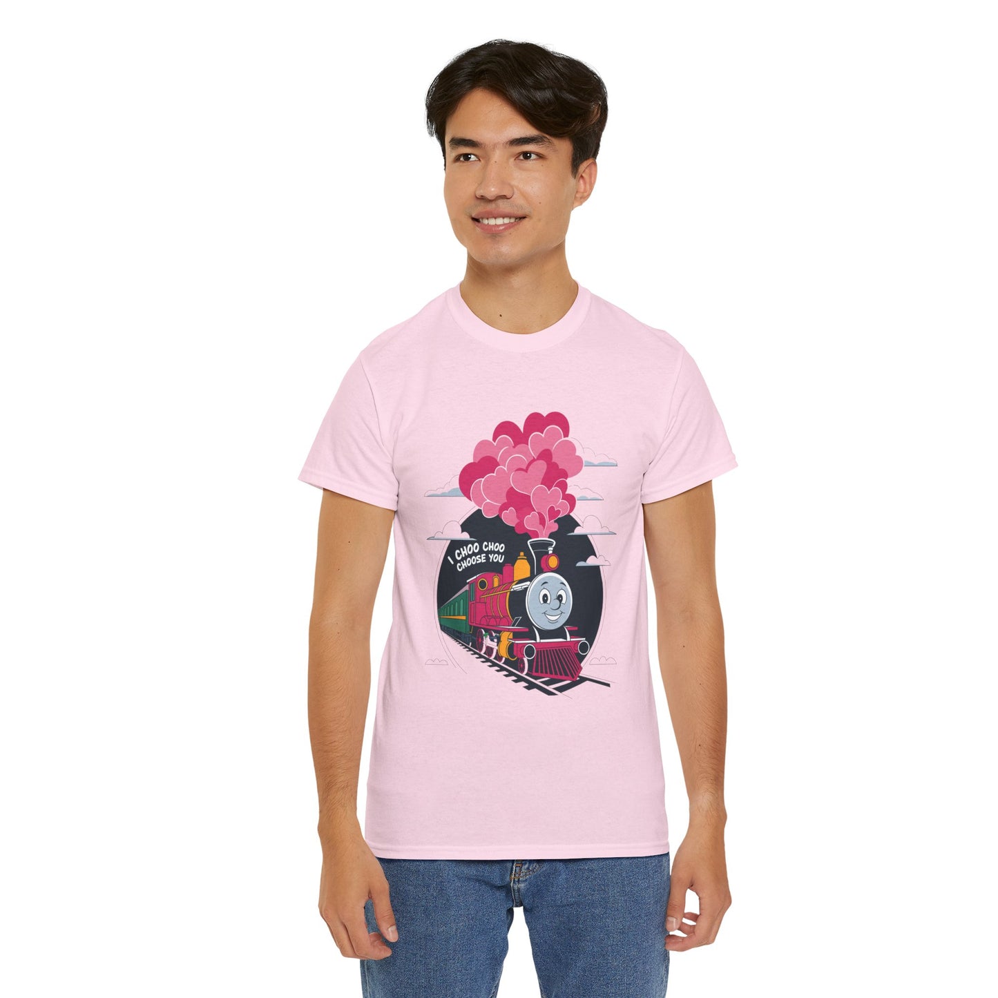 I Choo Choo Choose You Shirt, Cute Train Valentine Tee, Funny Love Graphic TShirt, Romantic Gift For Him Her, Valentine Pun Shir