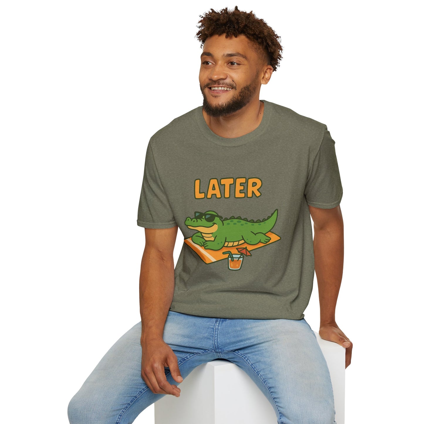 Later Gator Graphic Tee - Funny Alligator T-Shirt | Funny Summer Shirt | Trendy Animal Tee | Cute Gator Gift | Y2K Retro Humor Tee