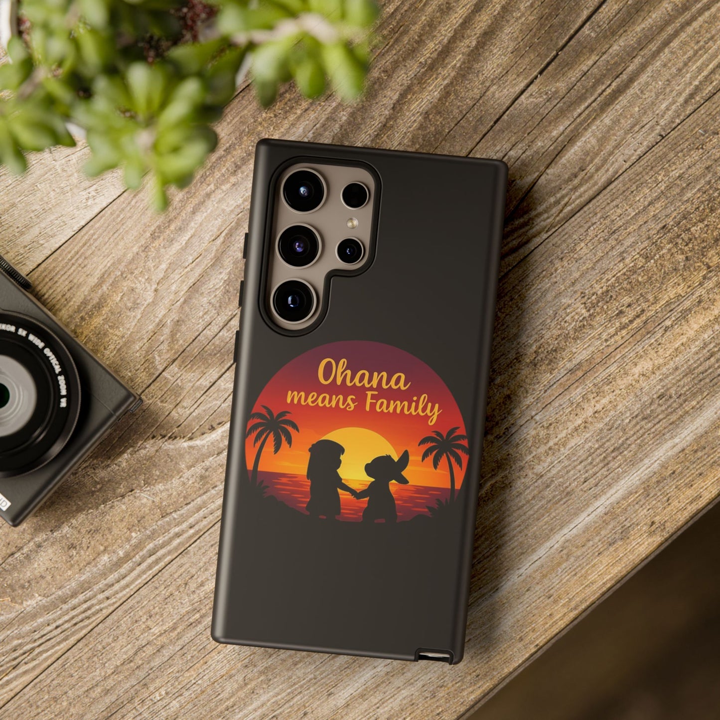 Ohana Means Family Samsung Case – Cute Hawaii Sunset Phone Cover – Lilo and Stitch-Inspired Gift – Protective Case for Galaxy S Series