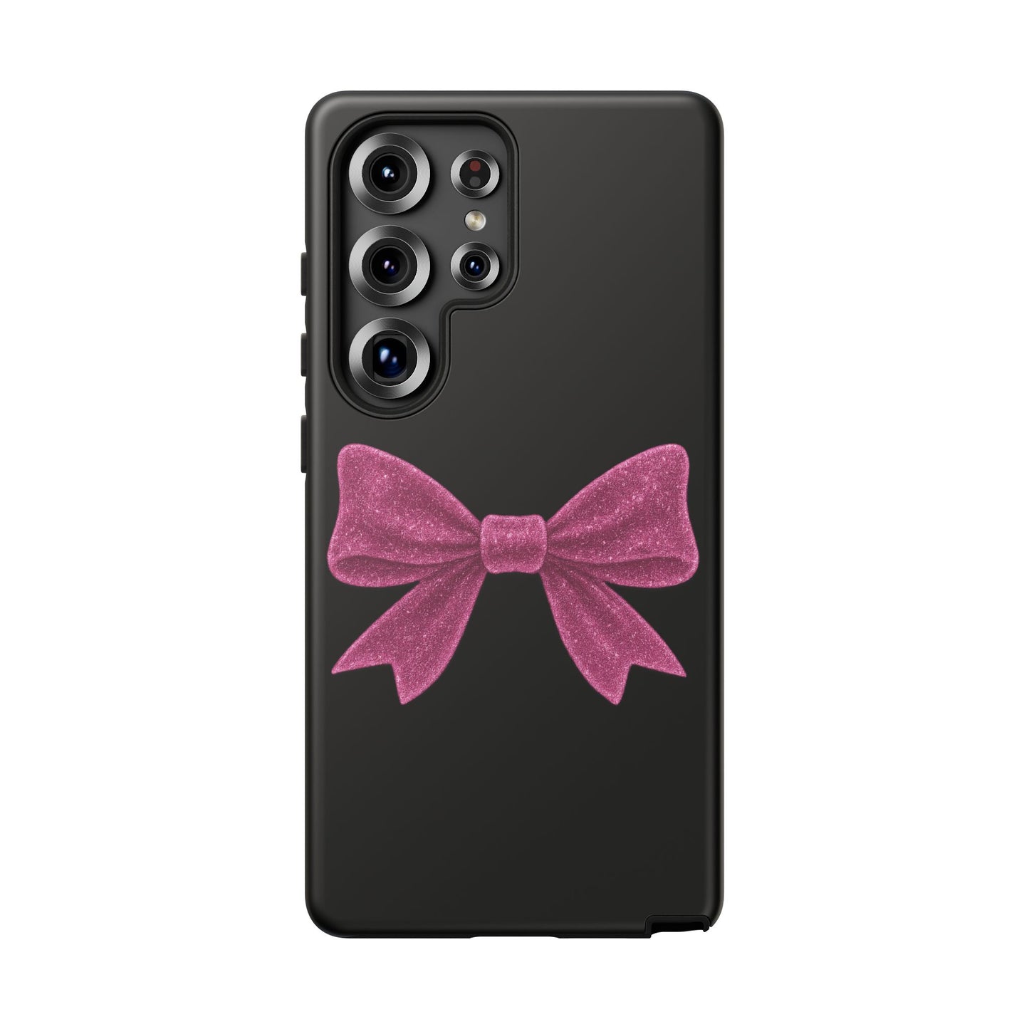 Pink Glitter Bow Samsung Case – Coquette Aesthetic Phone Cover – Girly Glossy Galaxy Case – Cute Soft Girl Tech Accessory – Kawaii Gift Idea