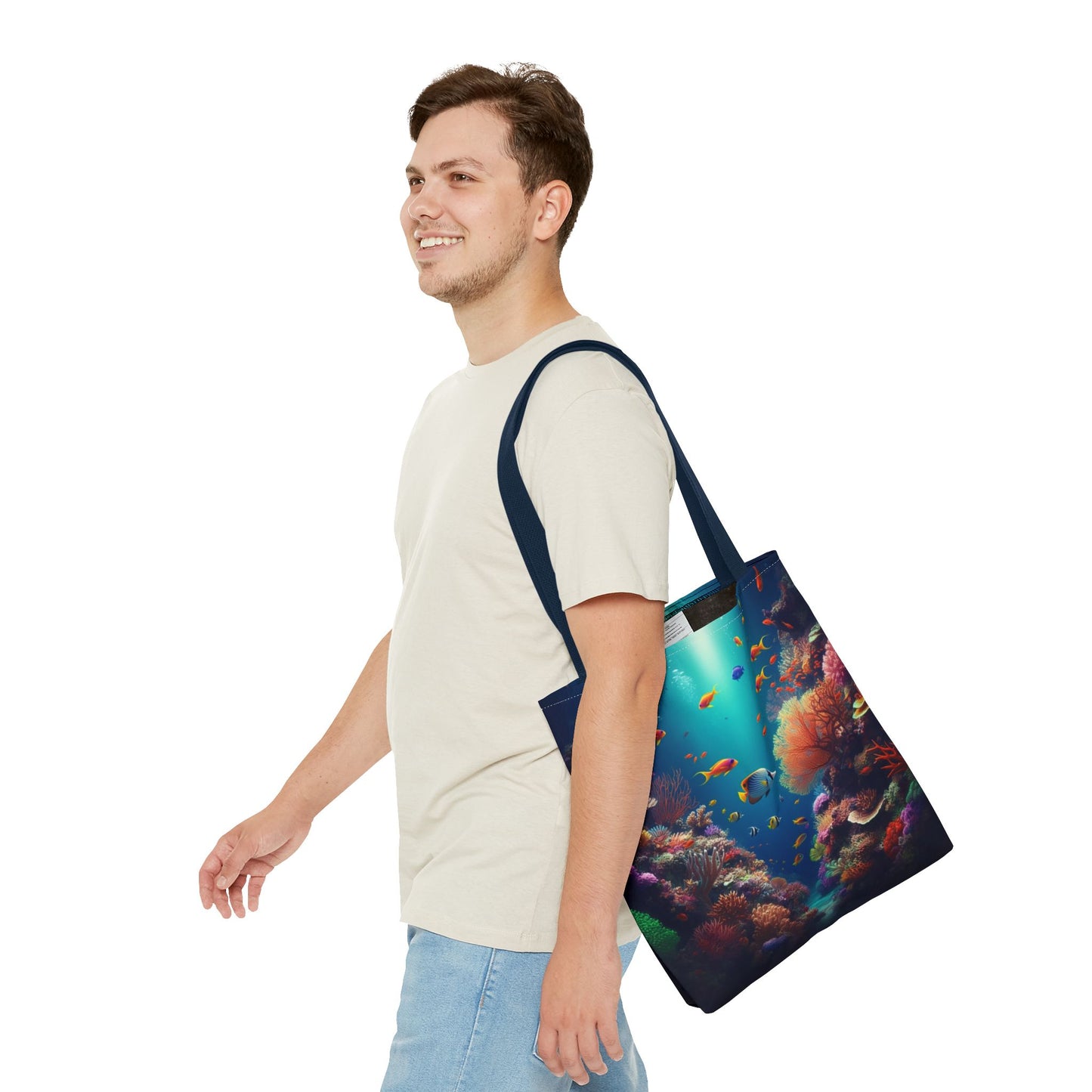 Coral Reef Illustrated Tote Bag