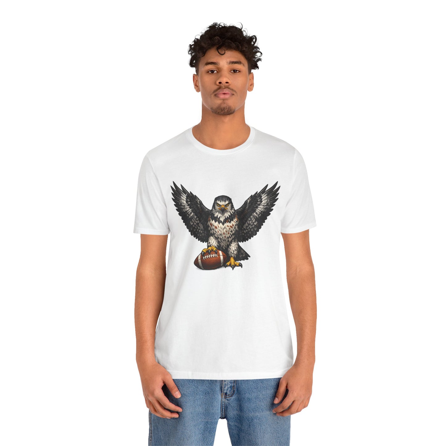 Hawk Football Shirt, Hawk Holding Football T Shirt, Hawk Mascot Tee, Football Bird Of Prey Shirt, Game Day Sports Tee, Hawk Fan Gift