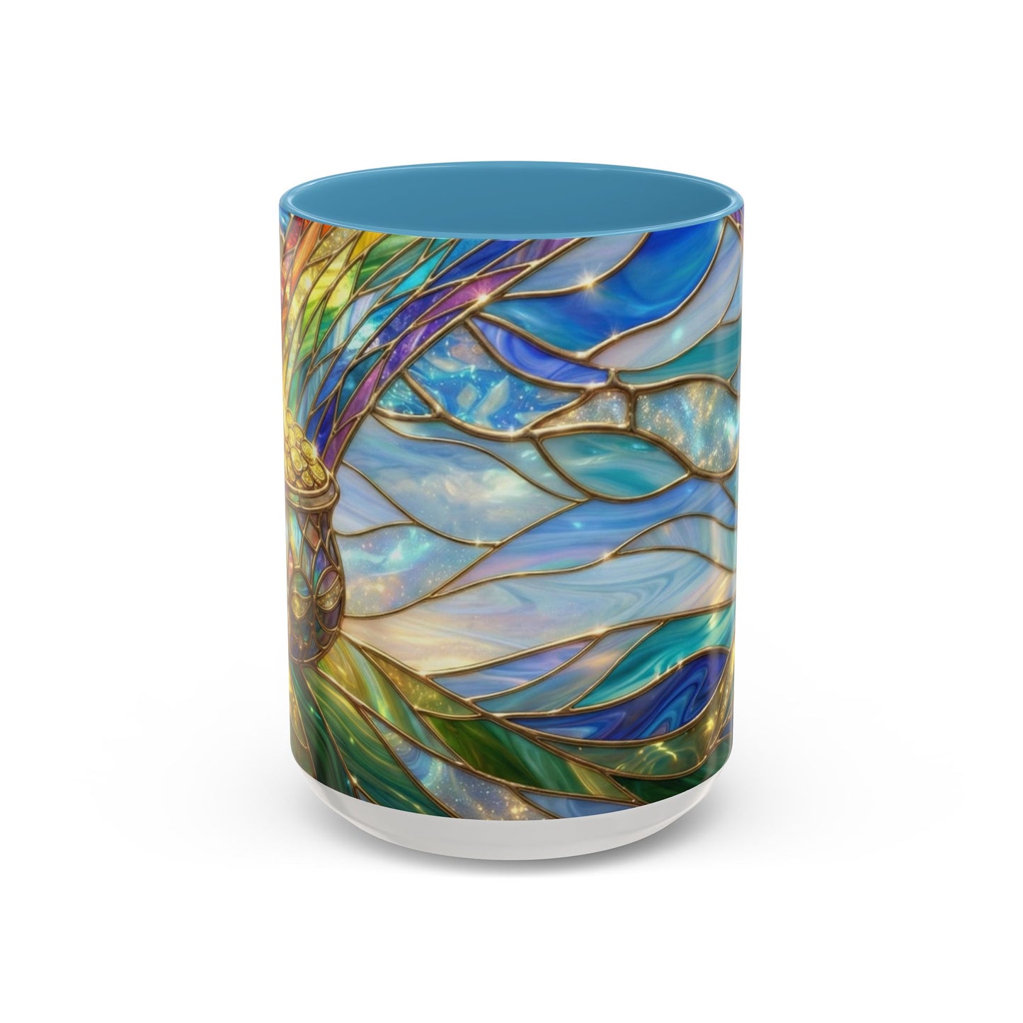 Stained Glass Rainbow Mug, Pot Of Gold Coffee Cup, St Patricks Day Gift, Magical Fantasy Tea Cup, Lucky Irish Leprechaun, Colorful Art