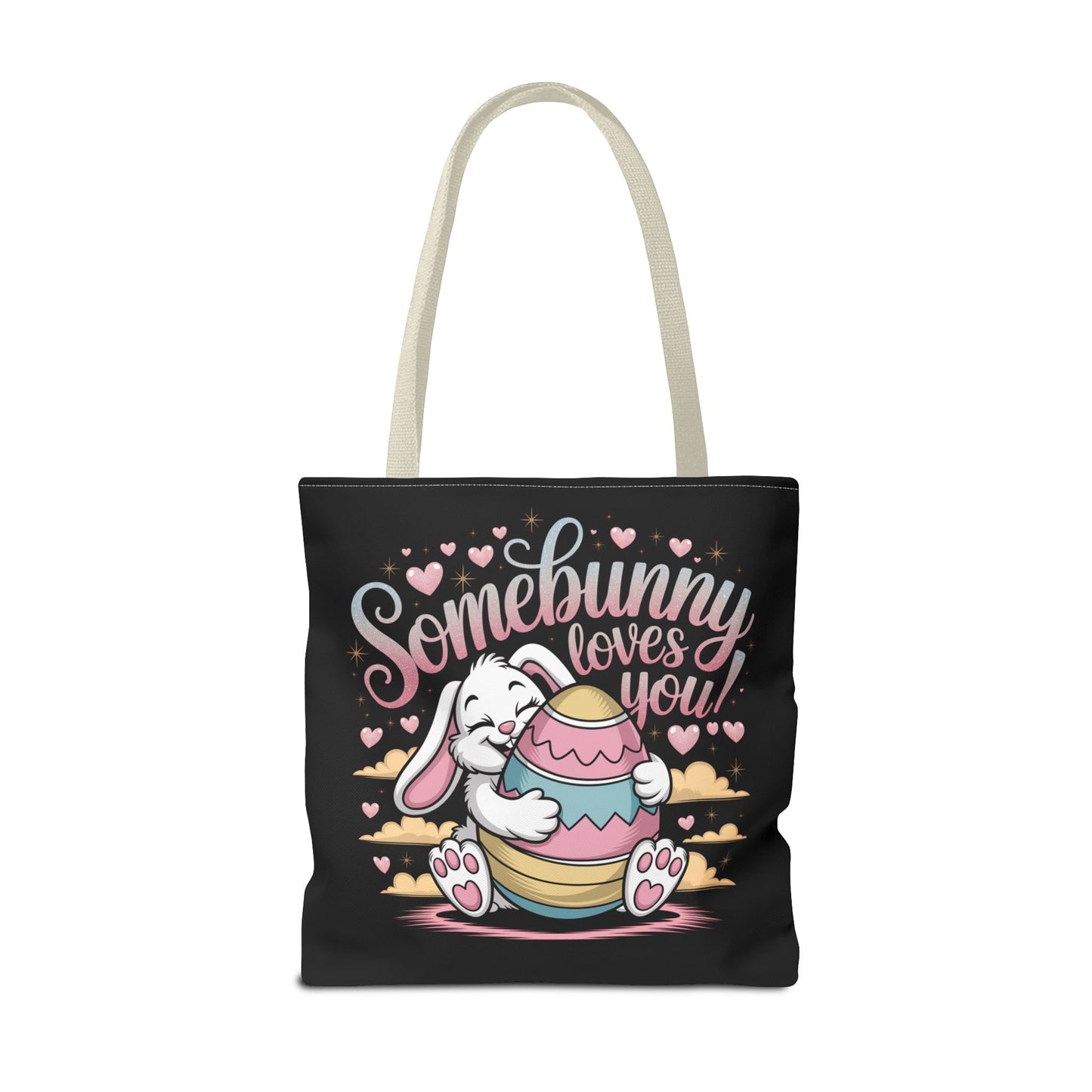 Easter Bunny Tote Bag Somebunny Loves You Easter Bag Bunny