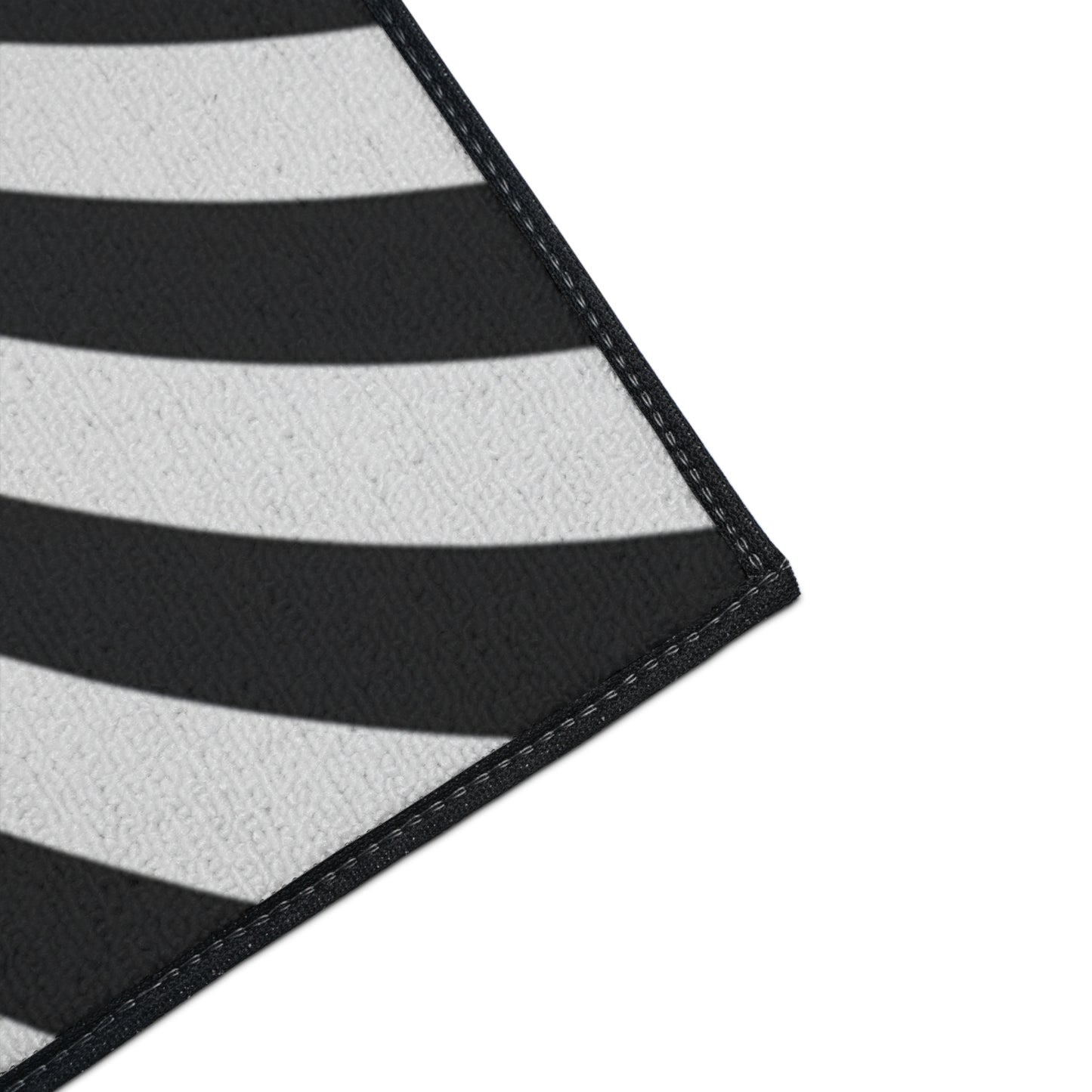 Floor Mat, Black and White Striped Rug, Non-Slip Kitchen Mat, Cute Welcome Mat, Home Decor Accent