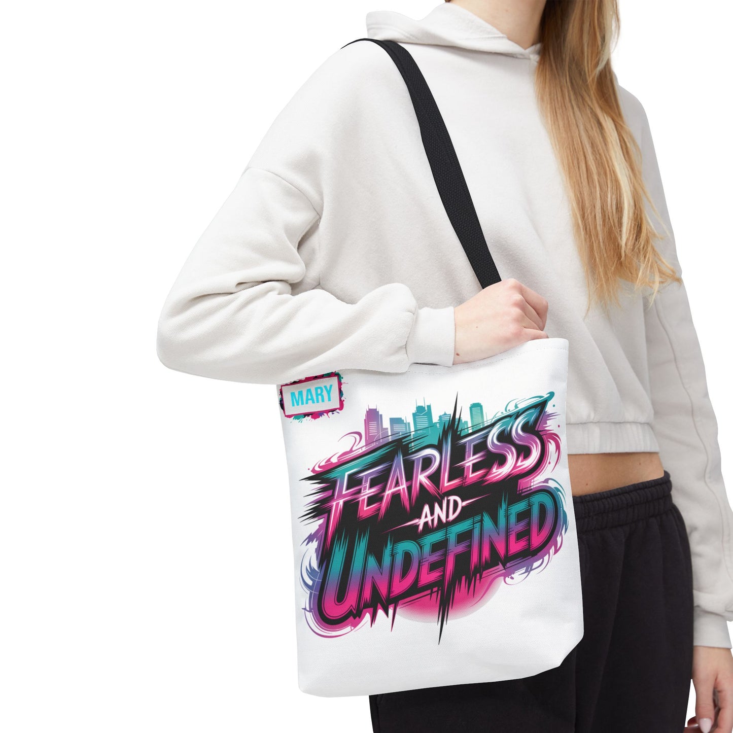 Custom Name Tote Bag | Fearless and Undefined Design | K-Pop Inspired Gift for Fans | Personalized Bold Aesthetic Bag | Trendy Streetwear Tote