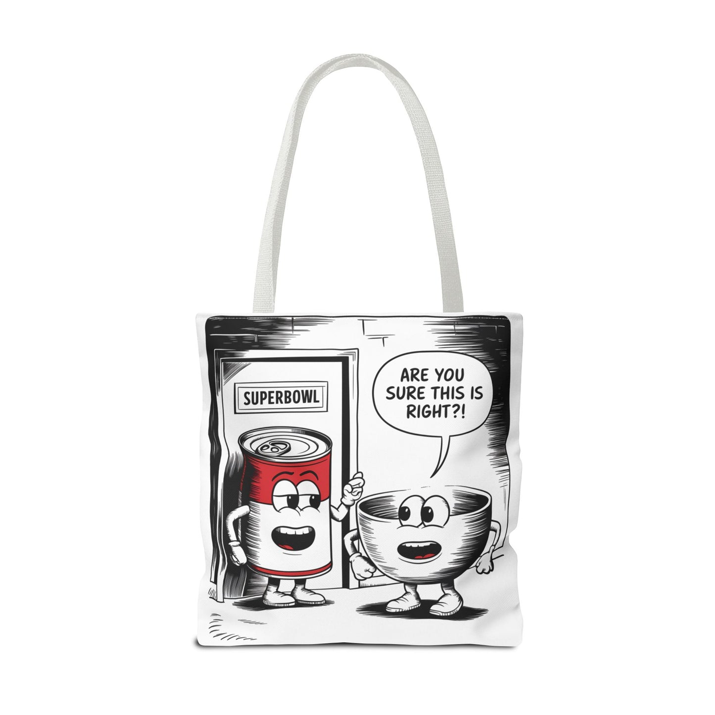 Tote Bag - Comic Superbowl Soup Design