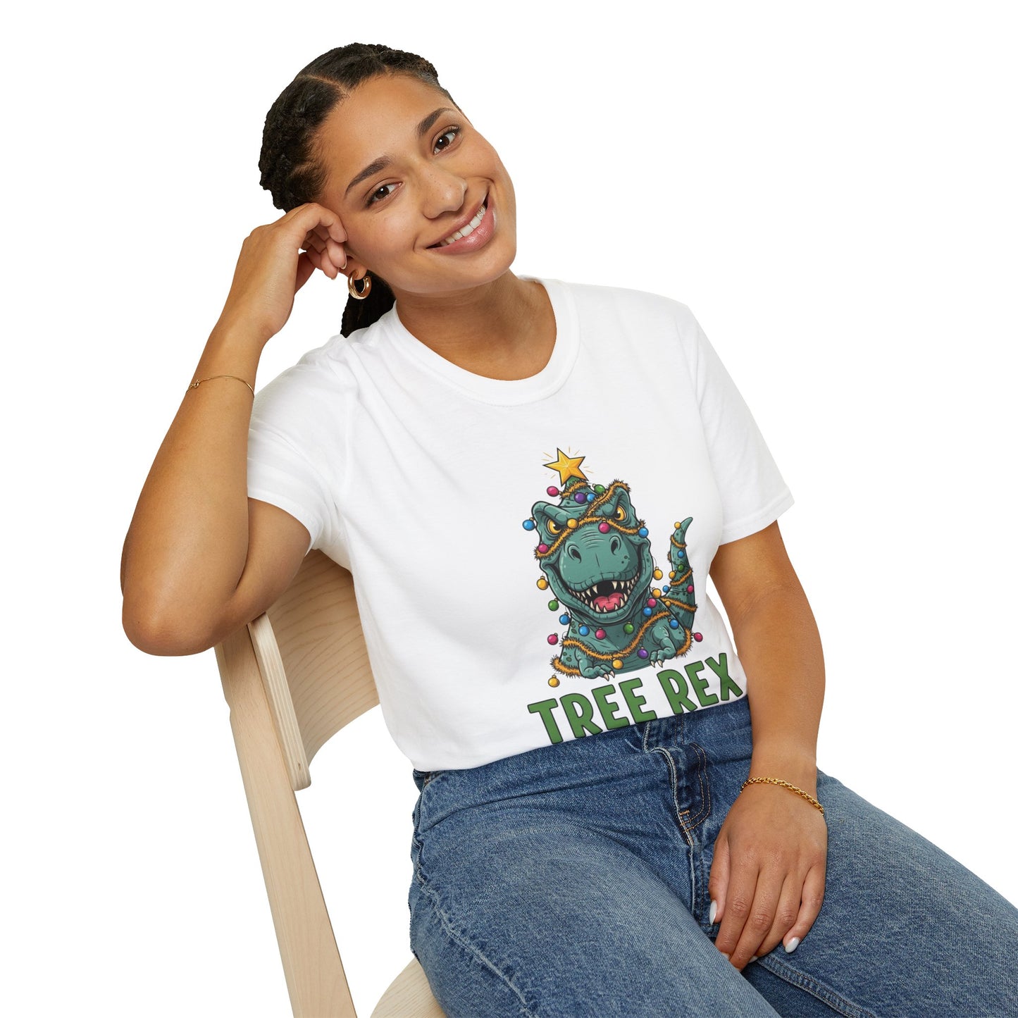 Tree Rex T-Shirt, Dinosaur Christmas Tee, Funny Holiday Dino Shirt, Tree Rex Dinosaur Xmas Graphic Tee, Cute Winter Gift Tee