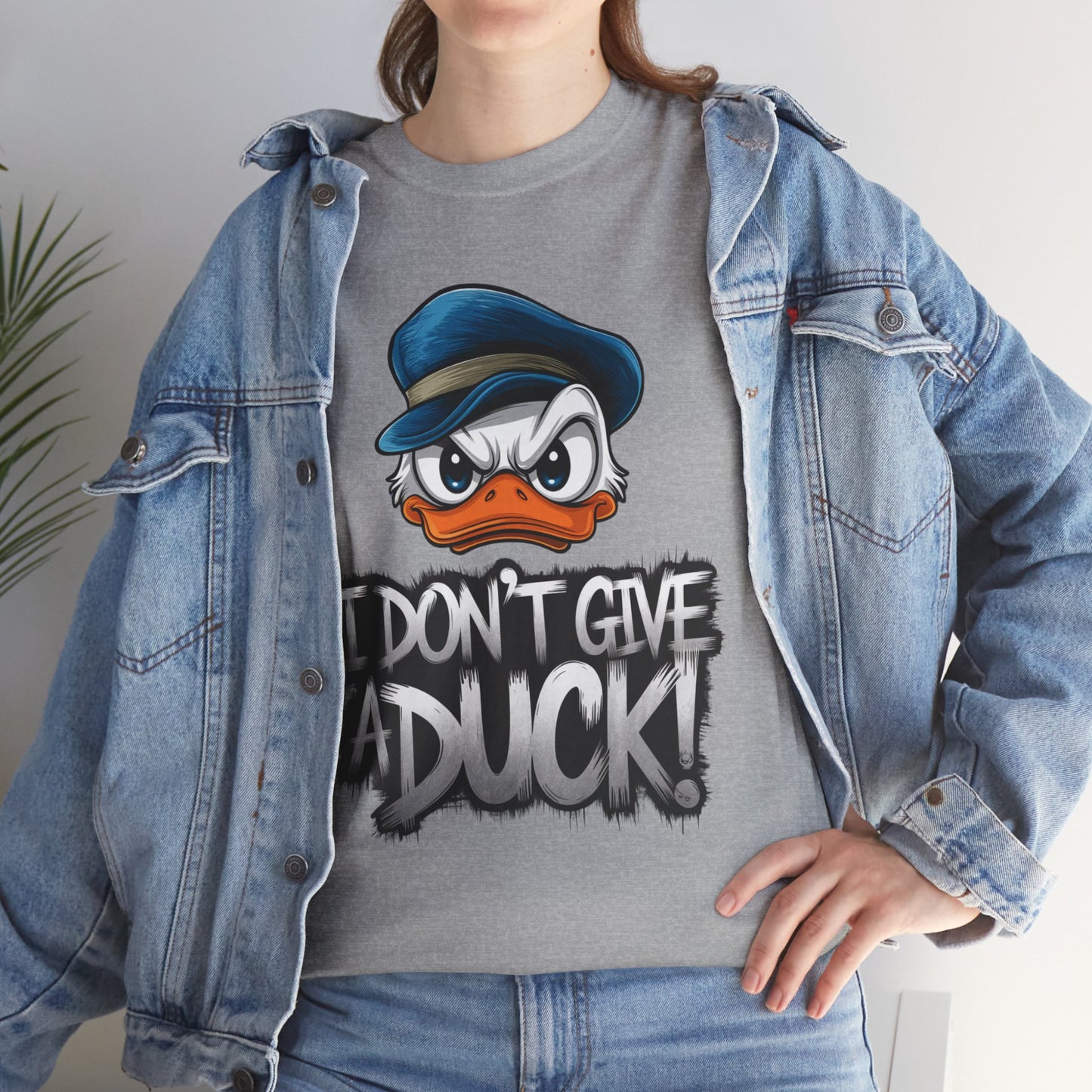 I Don’t Give a Duck Shirt – Funny Grumpy Duck Tee – Sarcastic Animal Graphic Shirt – Unisex Gift for Duck Lovers & Meme Fans