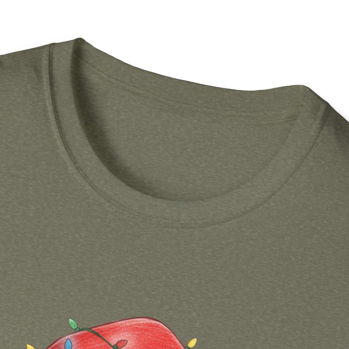 Santa Face Christmas Shirt, Vintage Santa T-Shirt, Santa With Christmas Lights Tee, Cute Christmas Graphic Tee, Holiday Santa Claus Shirt