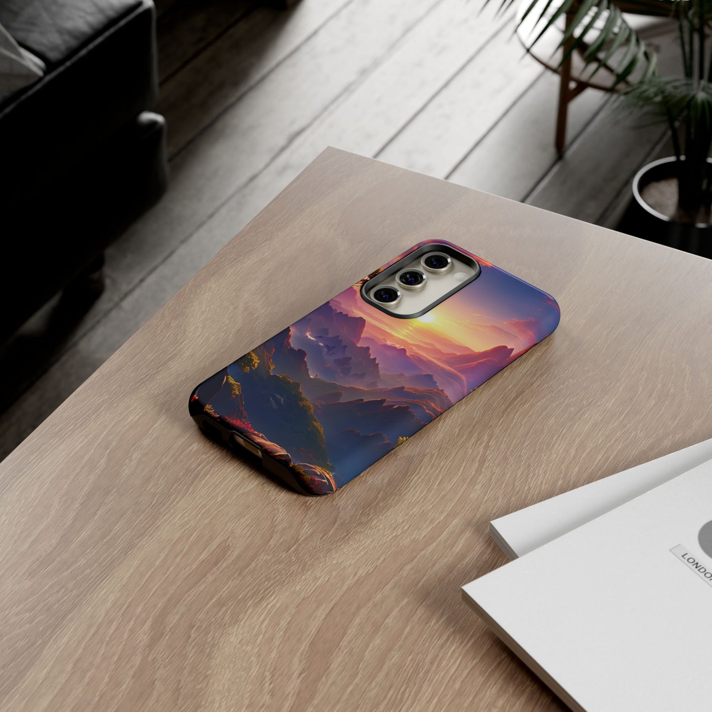 Samsung Tough Case Sunset Landscape Illustration