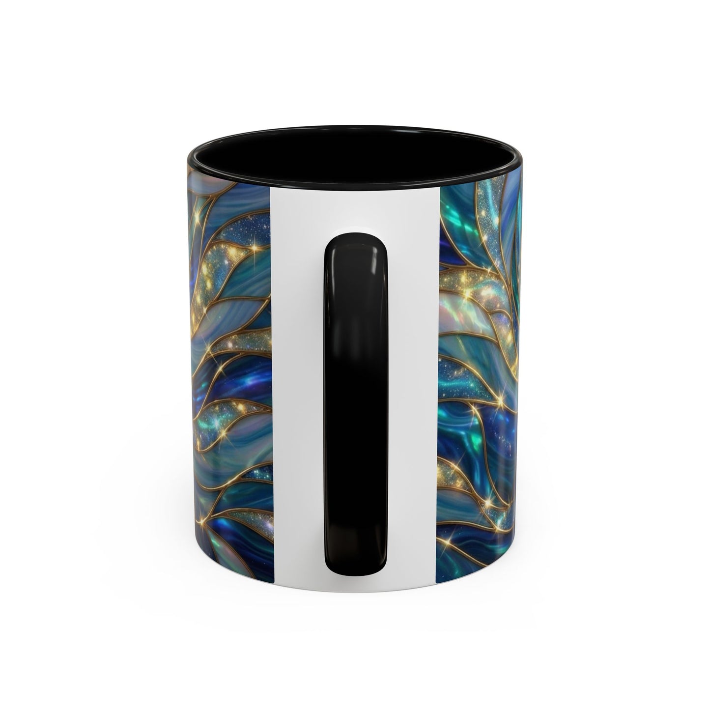 Orca Coffee Mug, Killer Whale Mug, Stained Glass Orca Art Mug, Ocean Animal Coffee Cup, Marine Life Gift, 11oz 15oz Ceramic Mug
