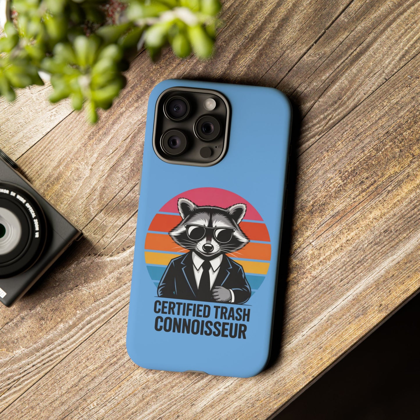 Humorous Raccoon Phone Case - Certified Trash Connoisseur
