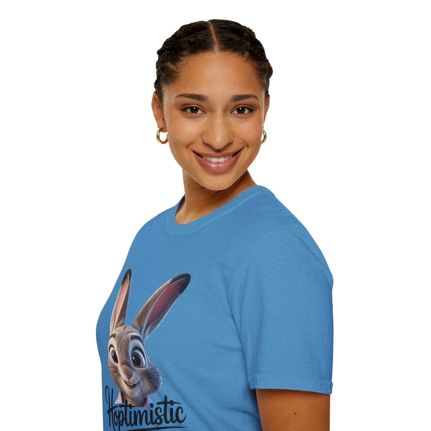 Hoptimistic Bunny T-Shirt, Cute Rabbit Pun Shirt, Positive Quote Tee, Animal Lover Gift, Funny Motivational Top, Easter Or Everyday Wear