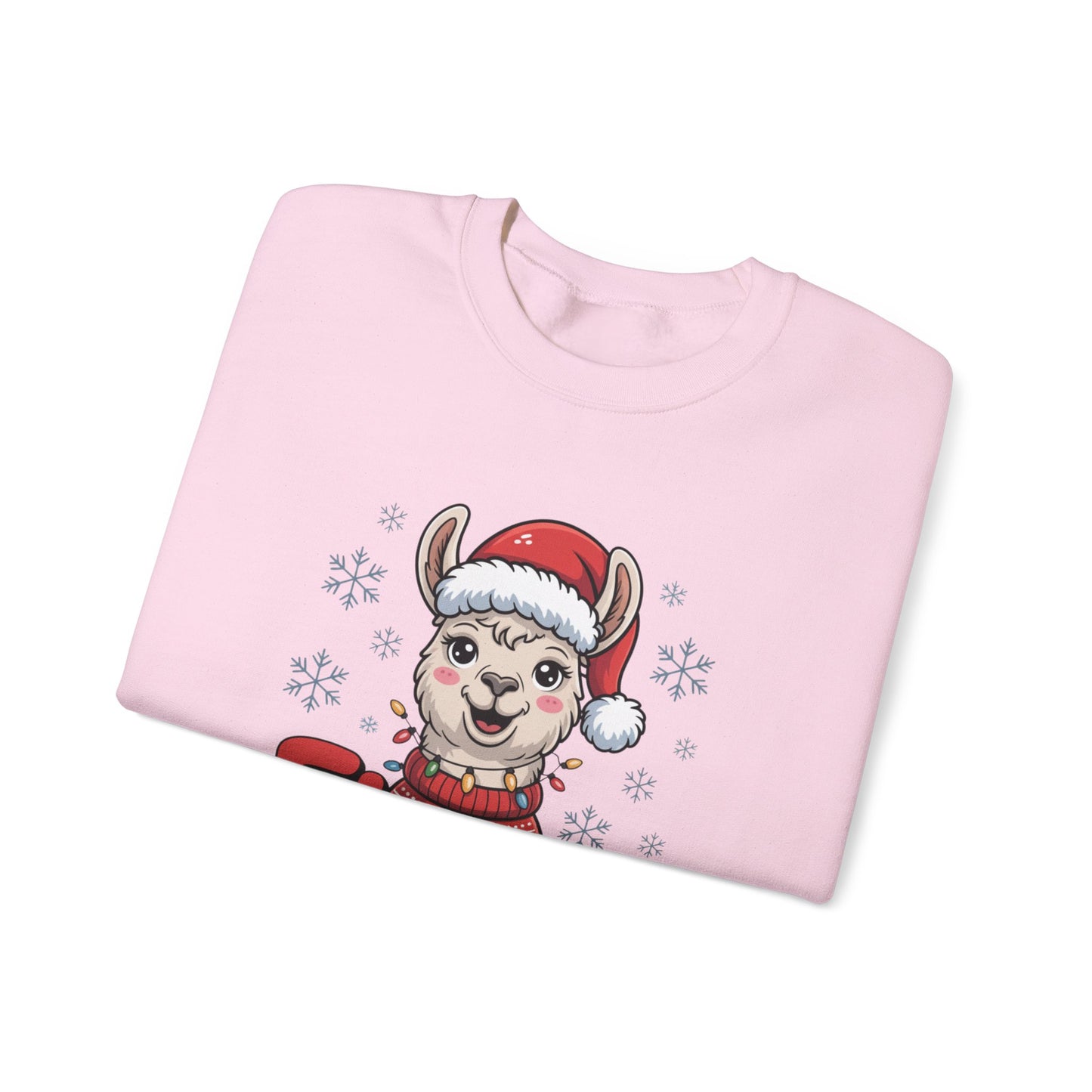 Fleece Navidad Christmas Sweatshirt, Funny Llama Holiday Sweater, Cozy Unisex Crewneck, Cute Christmas Pun Gift For Friends And Family