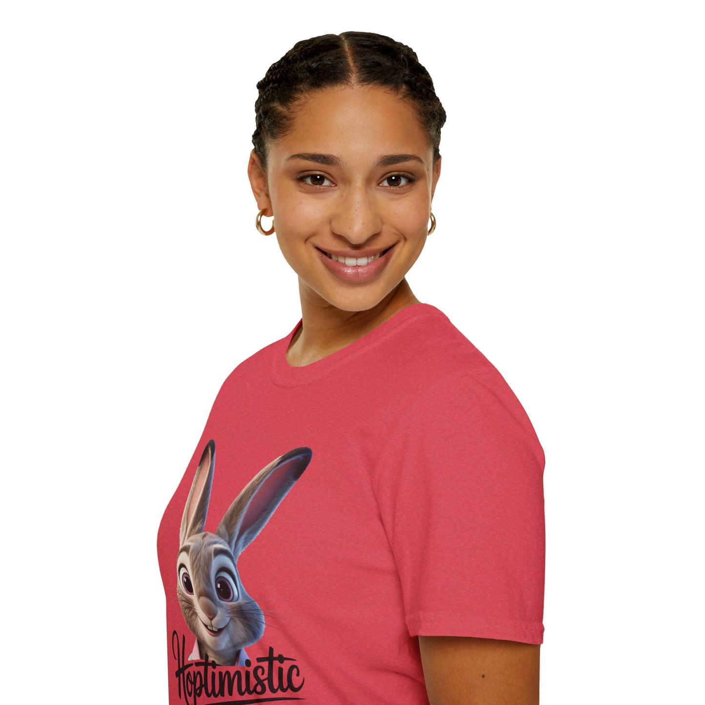Hoptimistic Bunny T-Shirt, Cute Rabbit Pun Shirt, Positive Quote Tee, Animal Lover Gift, Funny Motivational Top, Easter Or Everyday Wear