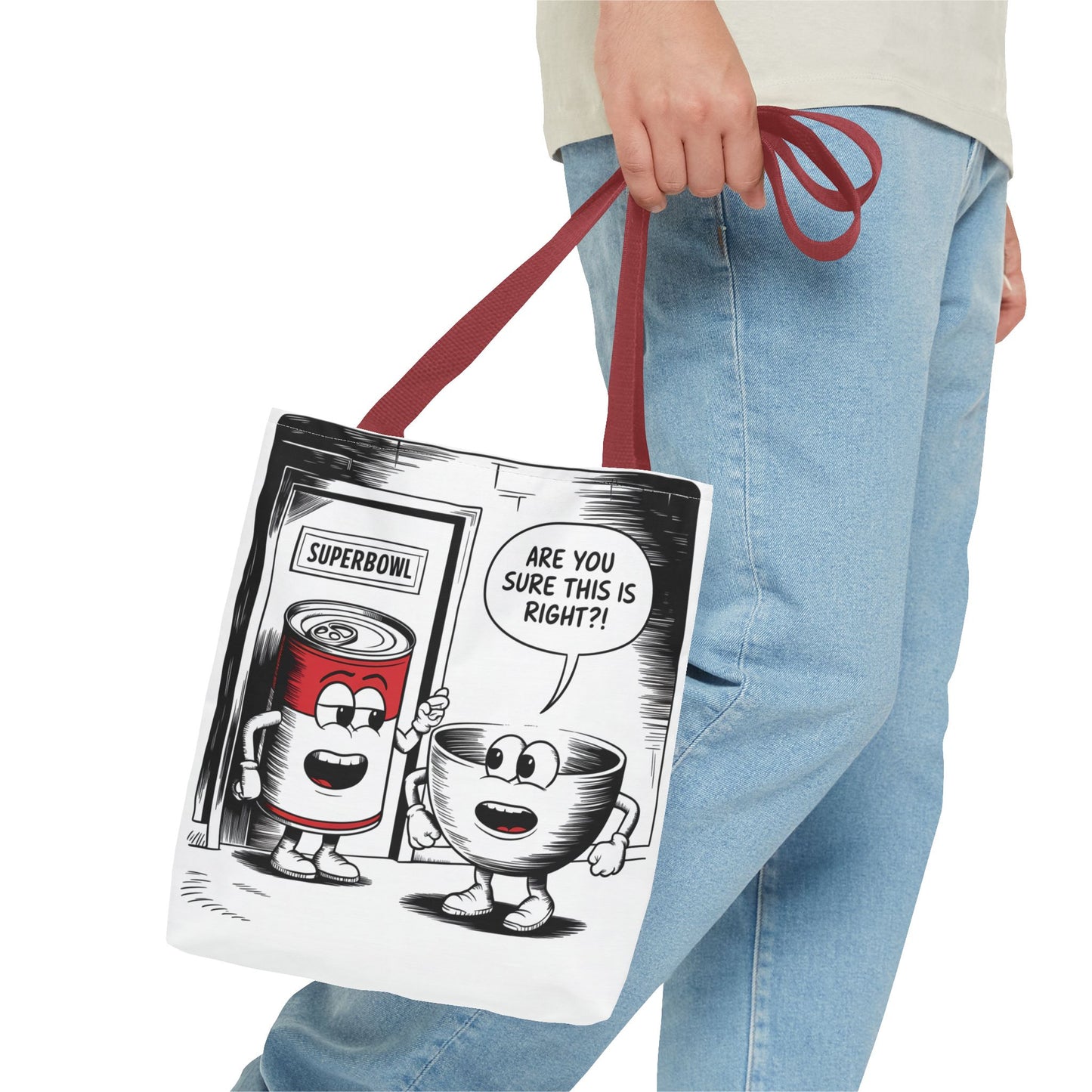 Tote Bag - Comic Superbowl Soup Design