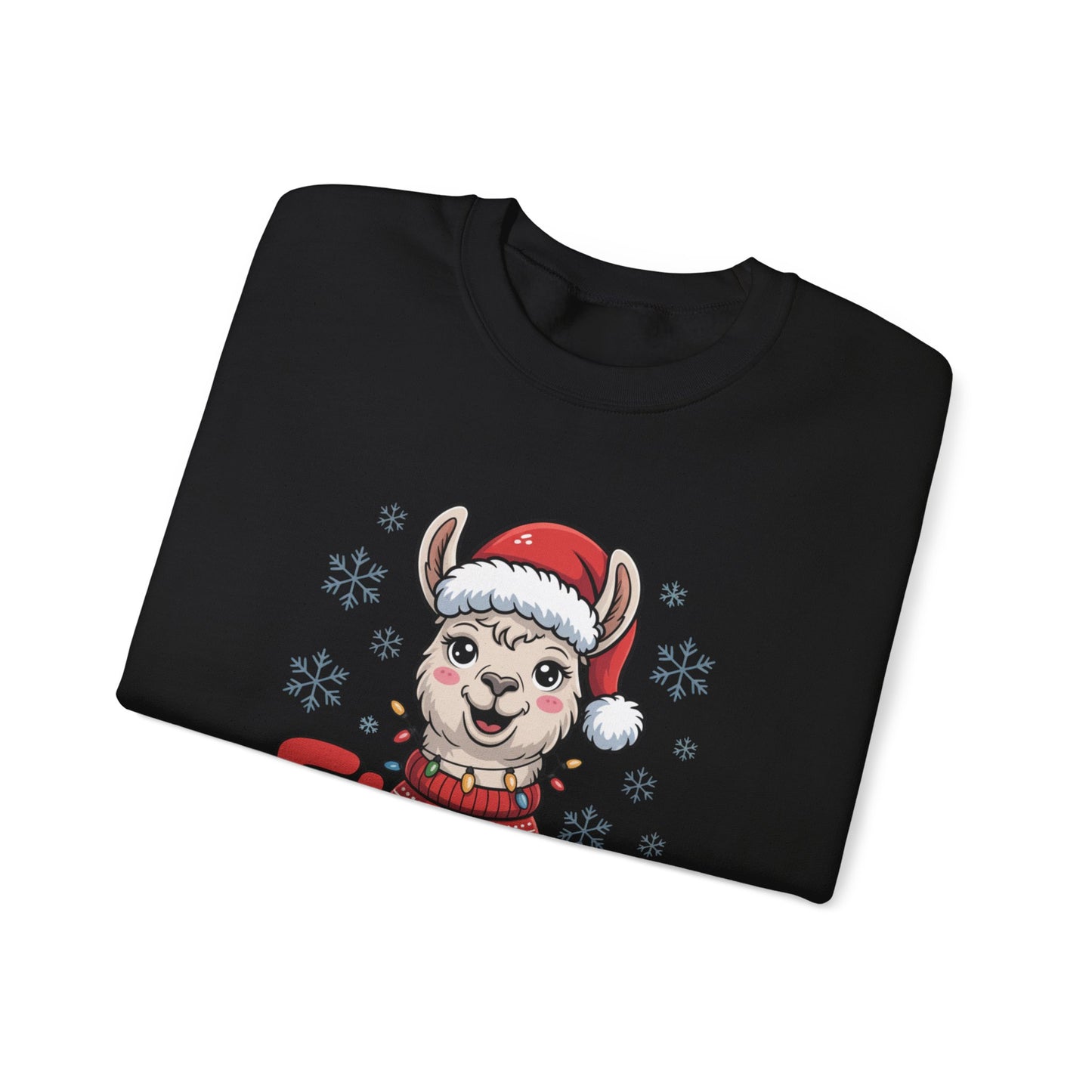 Fleece Navidad Christmas Sweatshirt, Funny Llama Holiday Sweater, Cozy Unisex Crewneck, Cute Christmas Pun Gift For Friends And Family