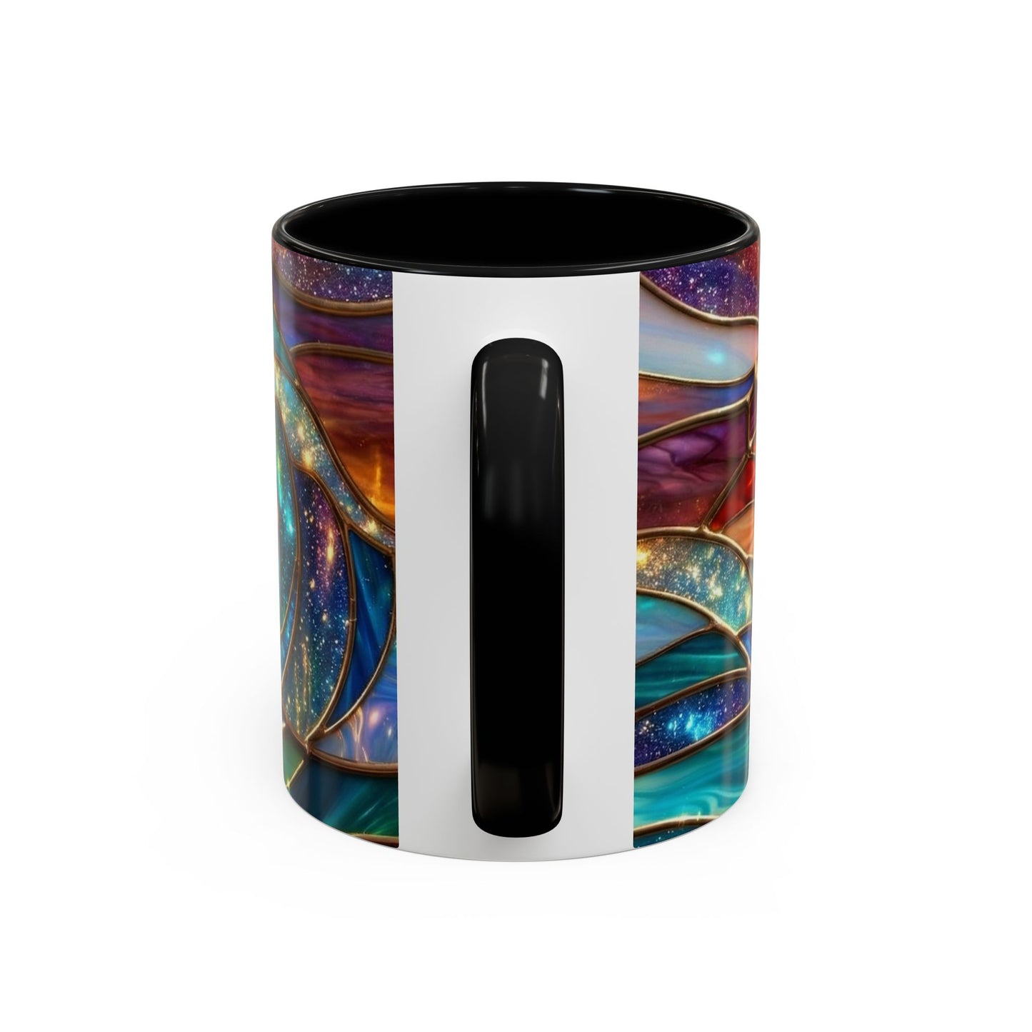Stained Glass Wave Mug, Cosmic Ocean Coffee Cup, Celestial Sunrise Tea Mug, Surfer Beach Decor Gift, Starry Sea Art, Ocean Lover Cup