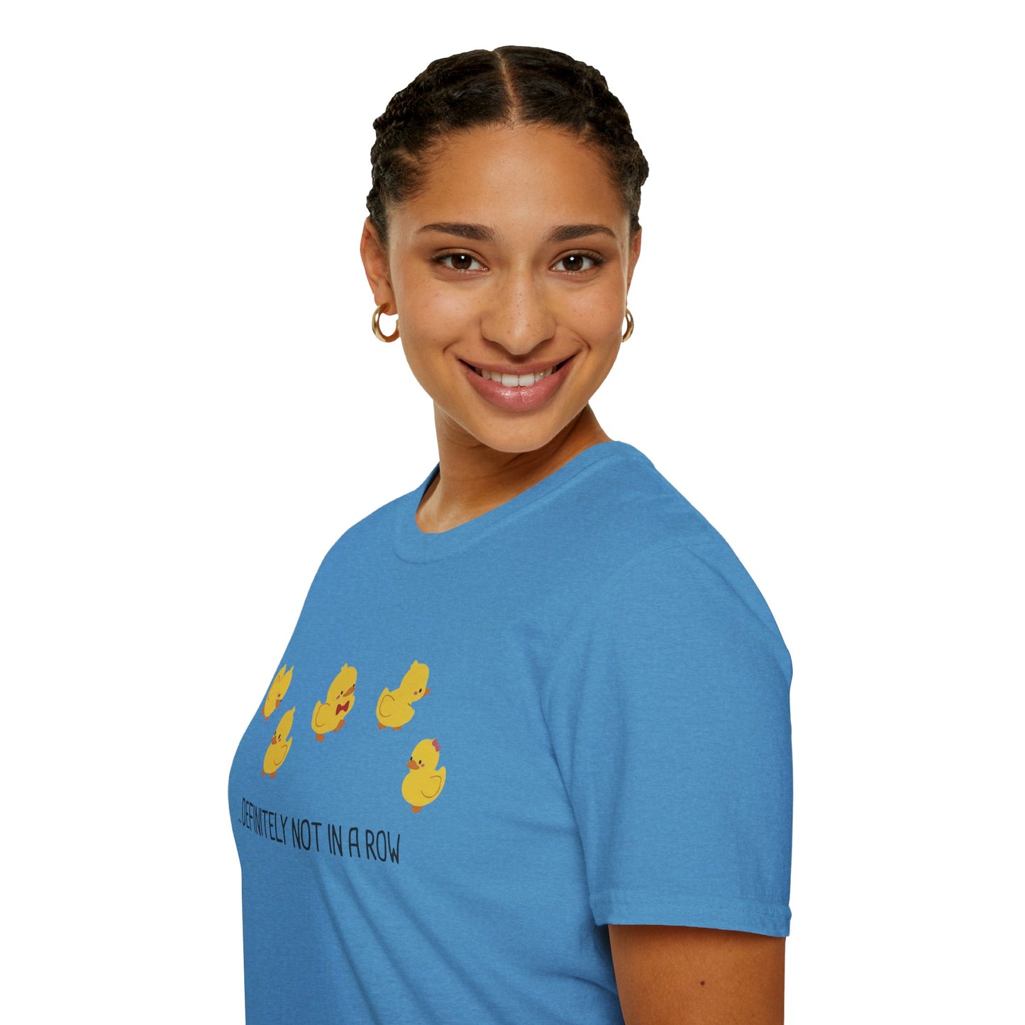 Funny “Definitely Not in a Row” Ducks Shirt, Cute Humor T-Shirt, Relatable Tee for Women & Men, Great Gift for Moms, Teachers, or Friends