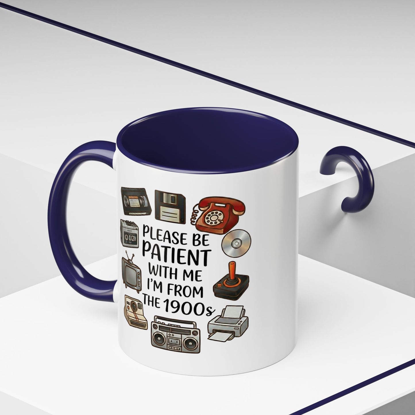 Please Be Patient Mug, Funny Retro Coffee Mug, I’m From The 1900s Mug, Vintage Tech Humor Cup, Gag Gift Mug