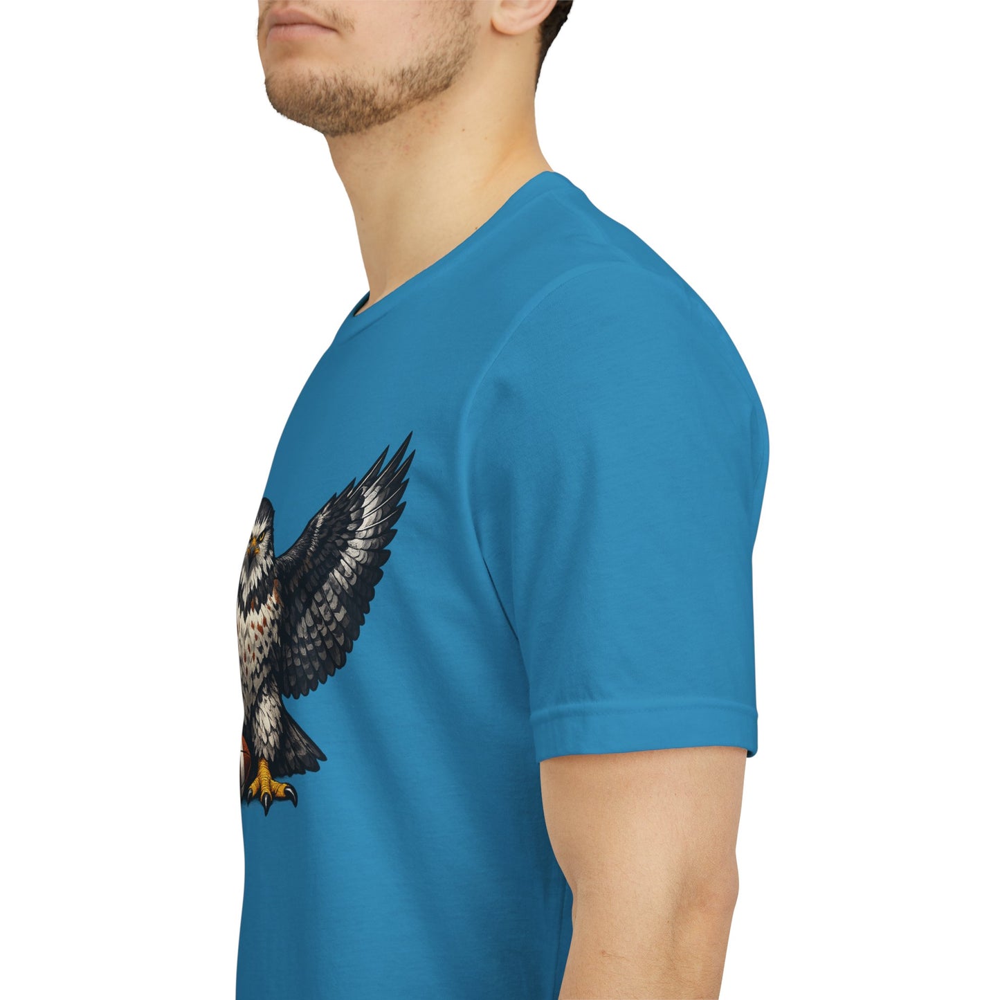Hawk Football Shirt, Hawk Holding Football T Shirt, Hawk Mascot Tee, Football Bird Of Prey Shirt, Game Day Sports Tee, Hawk Fan Gift