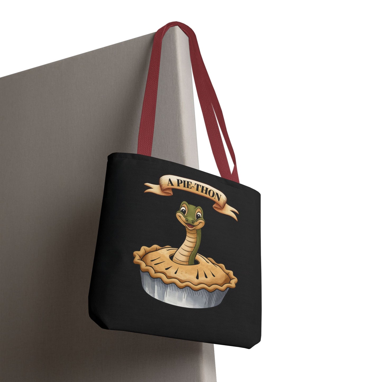 Funny Tote Bag with Snake Joke - Pie-Thon