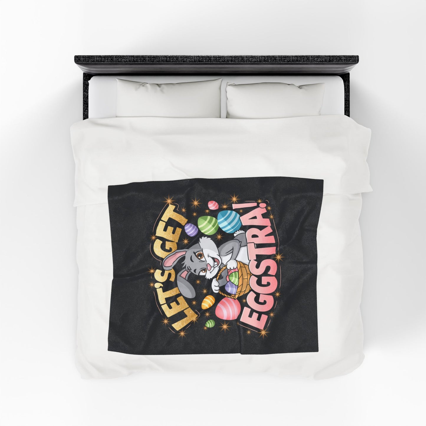 Easter Bunny Plush Blanket Throw Easter Decor Lets Get Eggstra