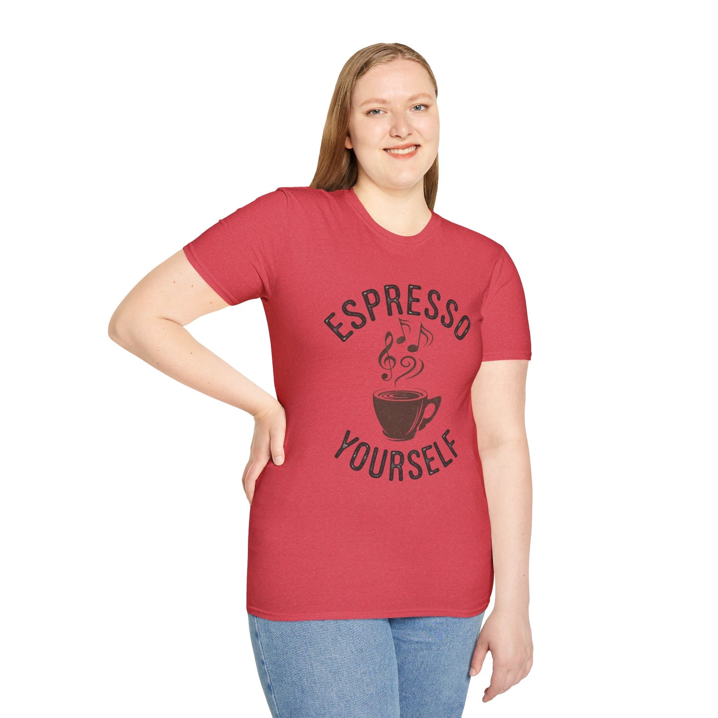 Espresso Yourself T‑Shirt • Funny Coffee Pun Graphic Tee • Musical Espresso Shirt • Caffeine Lover Gift • Coffee Humor Tee for Baristas