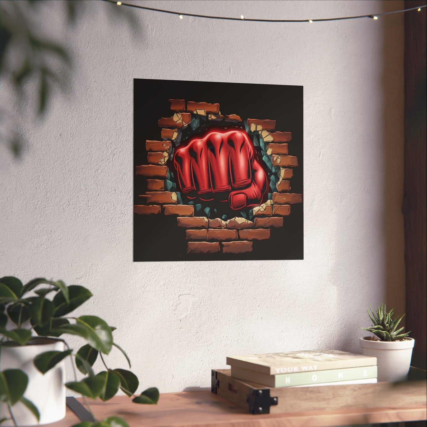 Poster Wall Art Red Fist Smash