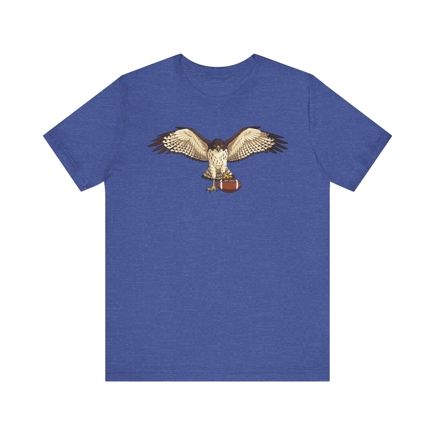 Hawk Football Shirt, Hawk Holding Football T Shirt, Football Mascot Tee, Bird Of Prey Shirt, Sports Fan Gift, Game Day Hawk Tee