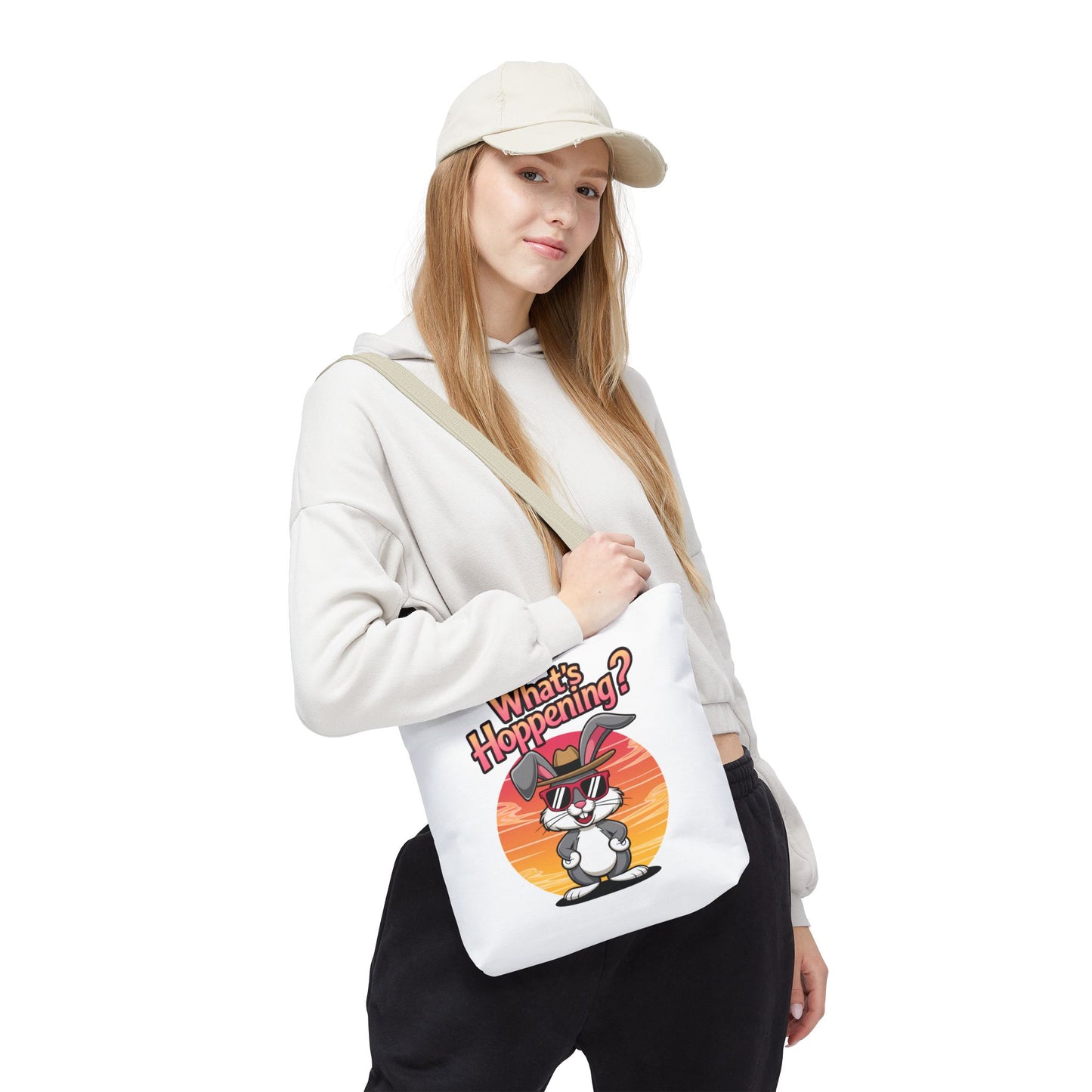 Bunny Tote Bag - 'What's Hoppening'