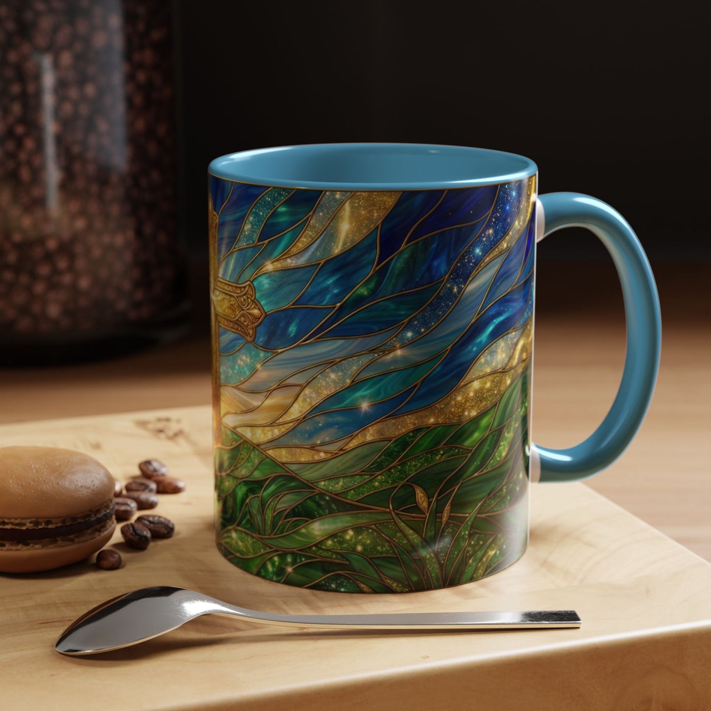 Christian Cross Mug, Stained Glass Cross Coffee Mug, Religious Gift For Christian, Faith Based Mug, Inspirational Bible Mug
