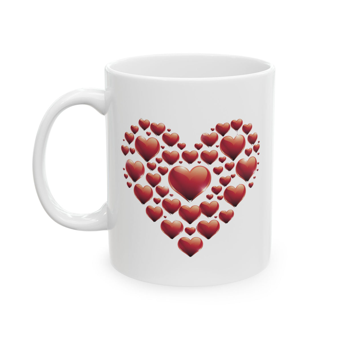 Valentine Heart Mug, Love Coffee Mug, Romantic Gift For Her, Cute Heart Coffee Cup, Anniversary Gift, Valentine Gift Idea, Couple Mug