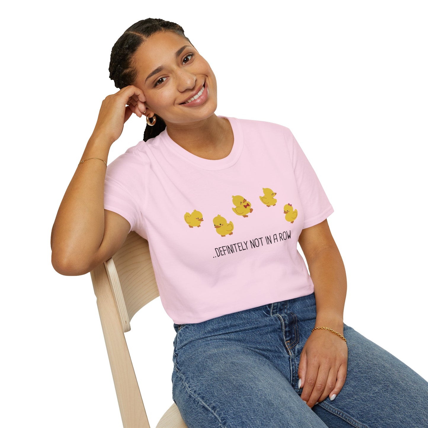 Funny “Definitely Not in a Row” Ducks Shirt, Cute Humor T-Shirt, Relatable Tee for Women & Men, Great Gift for Moms, Teachers, or Friends