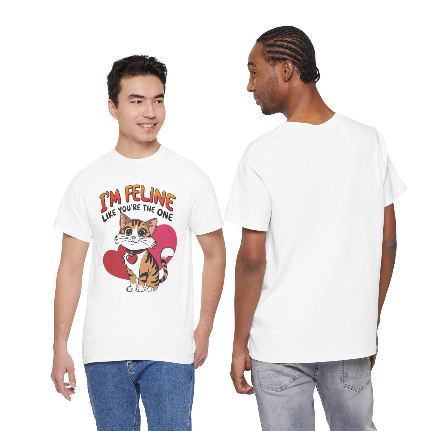 I’m Feline Like You’re The One Shirt, Cute Cat Valentine Tee, Funny Cat Love Graphic TShirt, Romantic Gift For Her Him, Cat Pun Shirt