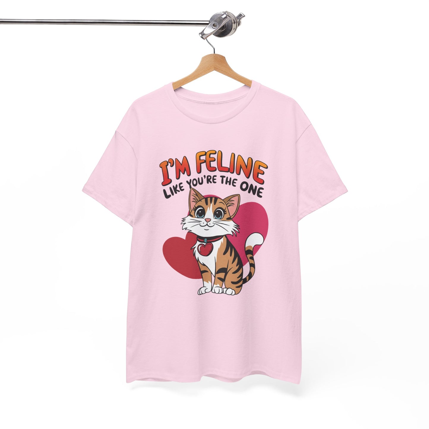 I’m Feline Like You’re The One Shirt, Cute Cat Valentine Tee, Funny Cat Love Graphic TShirt, Romantic Gift For Her Him, Cat Pun Shirt