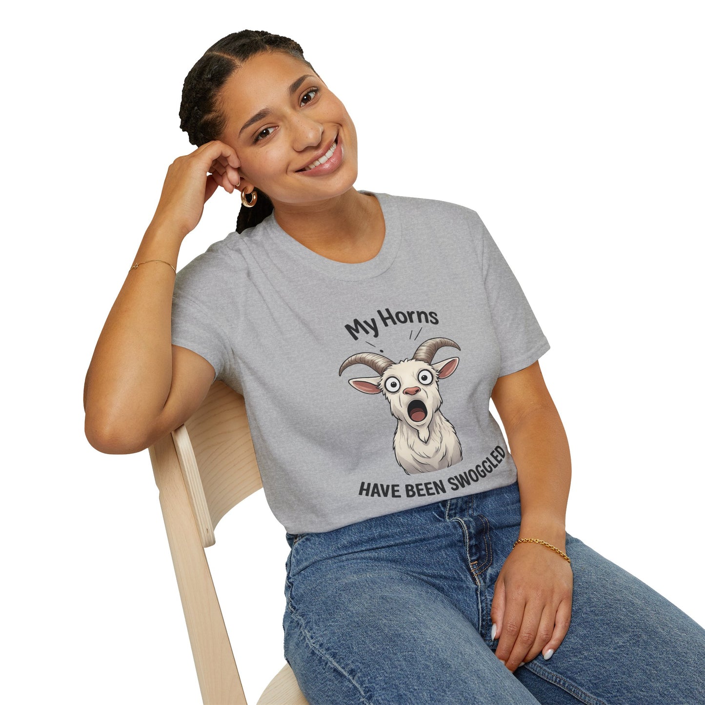 Funny Goat Shirt, Hornswoggled Shirt, My Horns Have Been Swoggled, Goat Pun T Shirt, Animal Humor Tee, Silly Wordplay Shirt