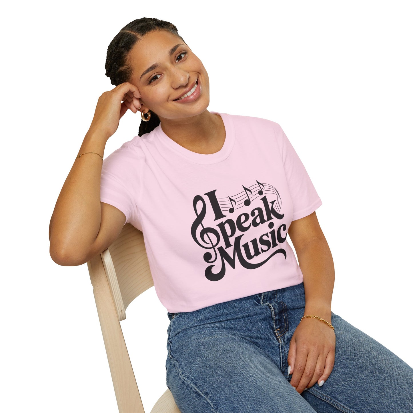 I Speak Music Shirt | Funny Music Lover T-Shirt | Gift for Musicians, Choir, Band Teachers & Music Students | Treble Clef Graphic Tee