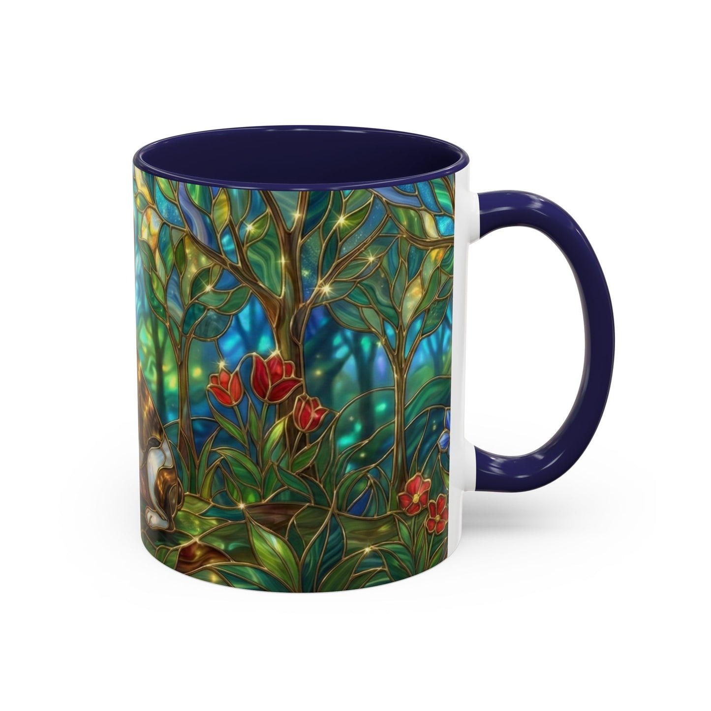 Stained Glass French Bulldog Mug, Frenchie Coffee Mug, Colorful French Bulldog Art Cup, Dog Mom Gift, Pet Lover Mug, Unique Frenchie Gift