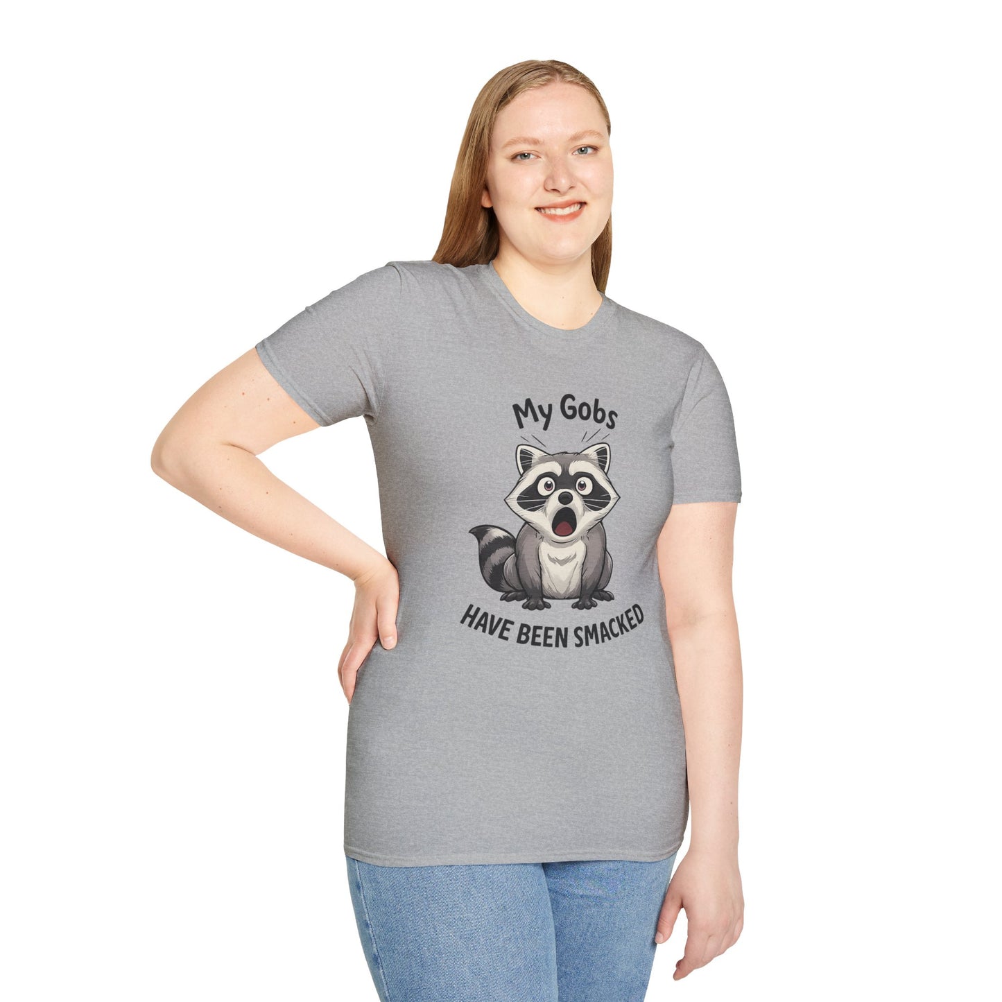 My Gobs Have Been Smacked Shirt, Funny Raccoon T Shirt, Gobsmacked Joke Tee, Meme Animal Shirt, Absurd Humor Graphic Tee