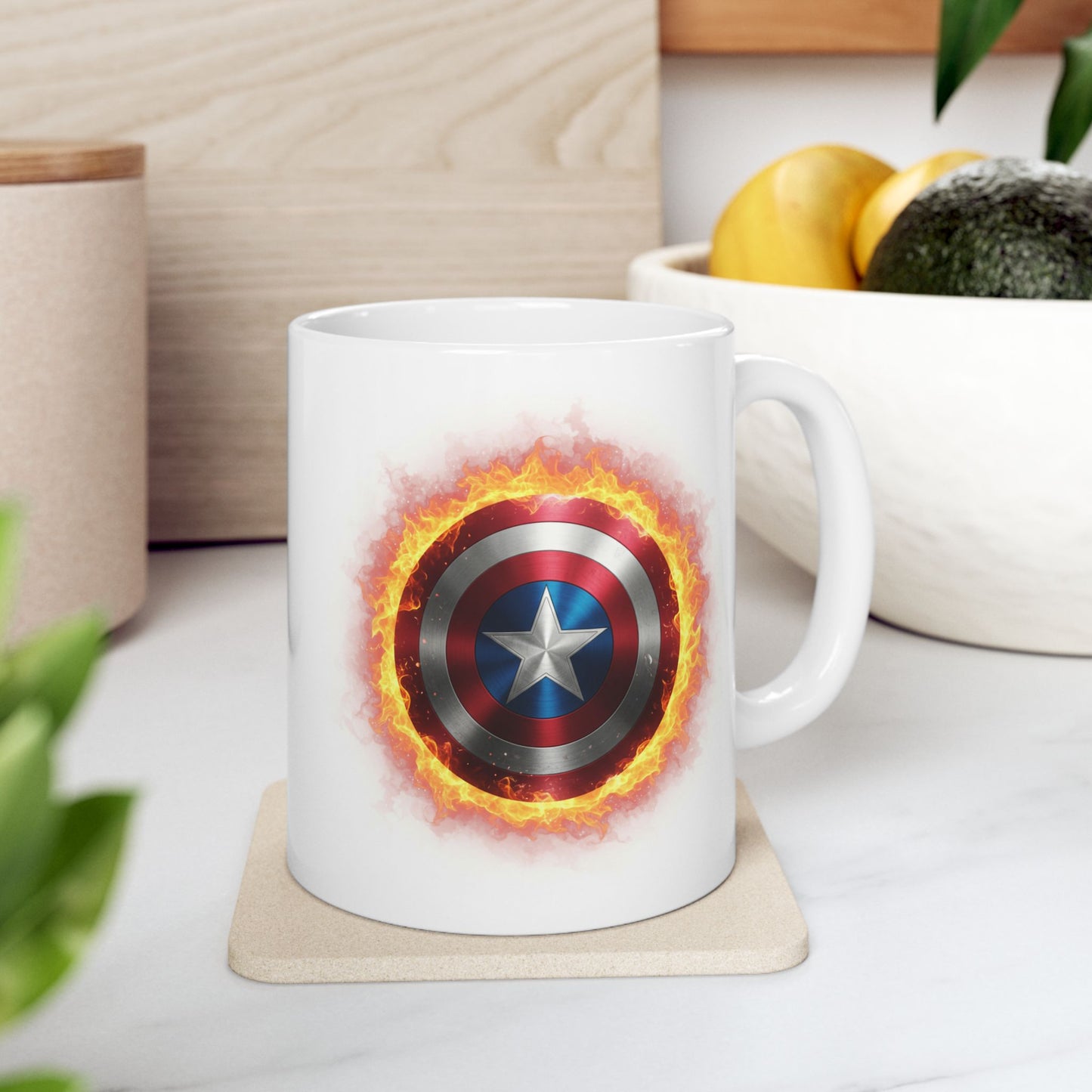 Captain America Shield Flame Mug