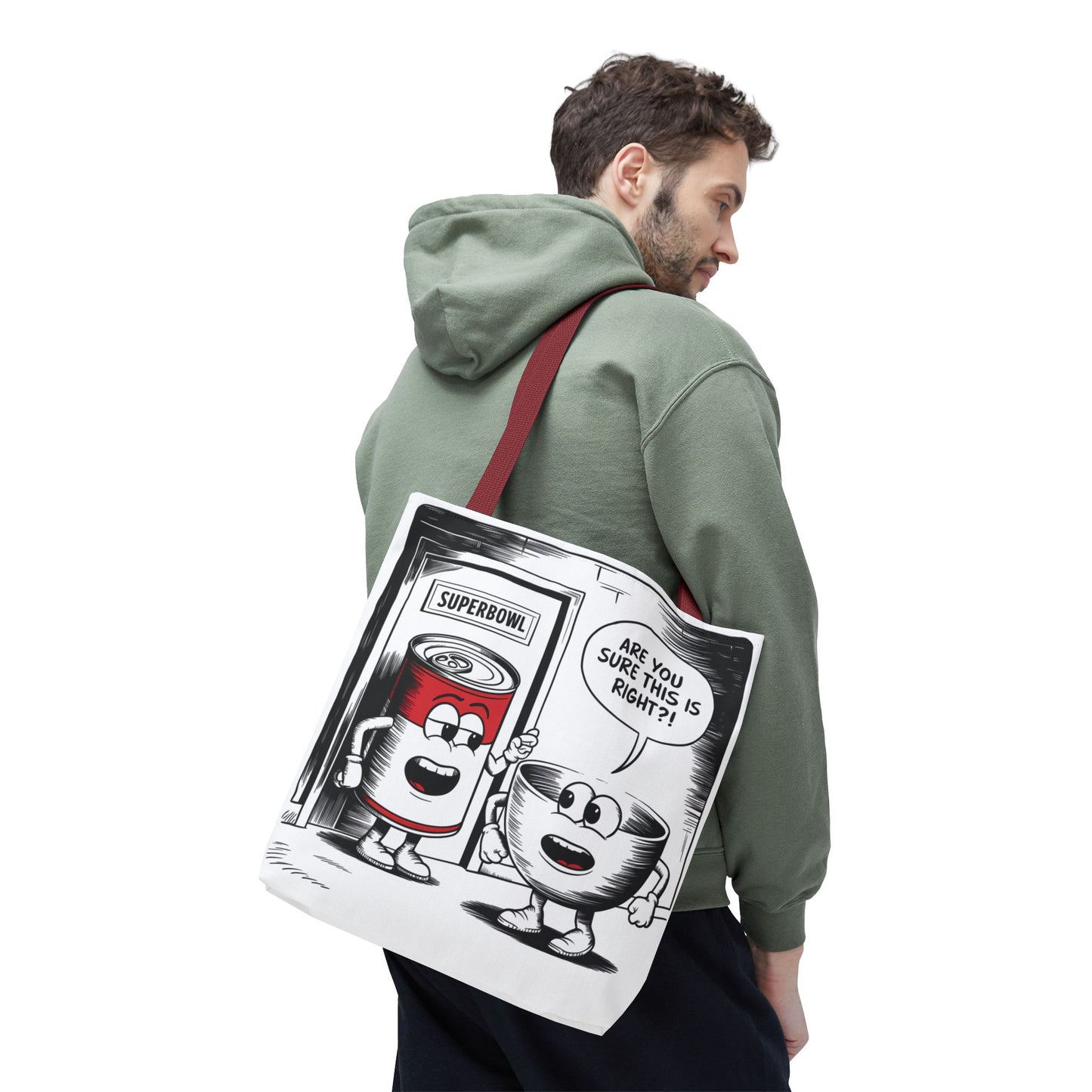 Tote Bag - Comic Superbowl Soup Design