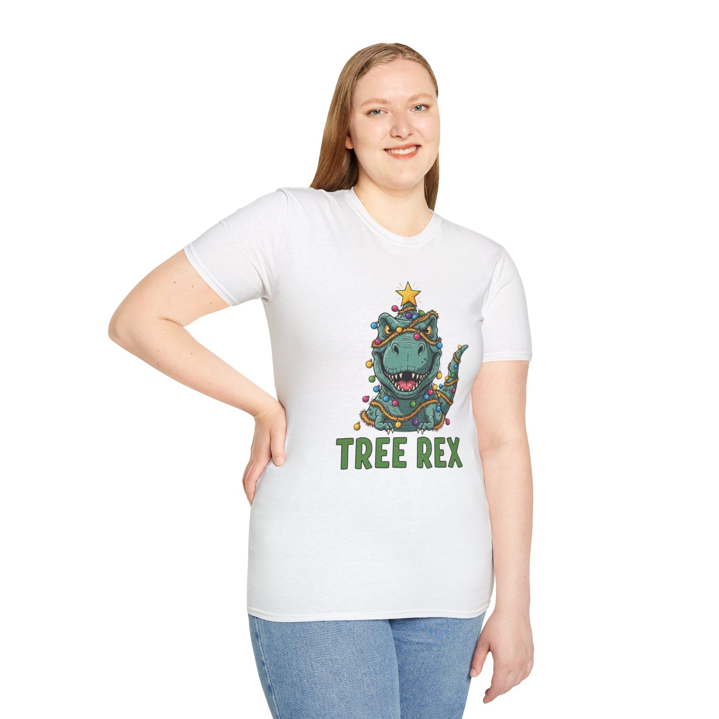 Tree Rex T-Shirt, Dinosaur Christmas Tee, Funny Holiday Dino Shirt, Tree Rex Dinosaur Xmas Graphic Tee, Cute Winter Gift Tee