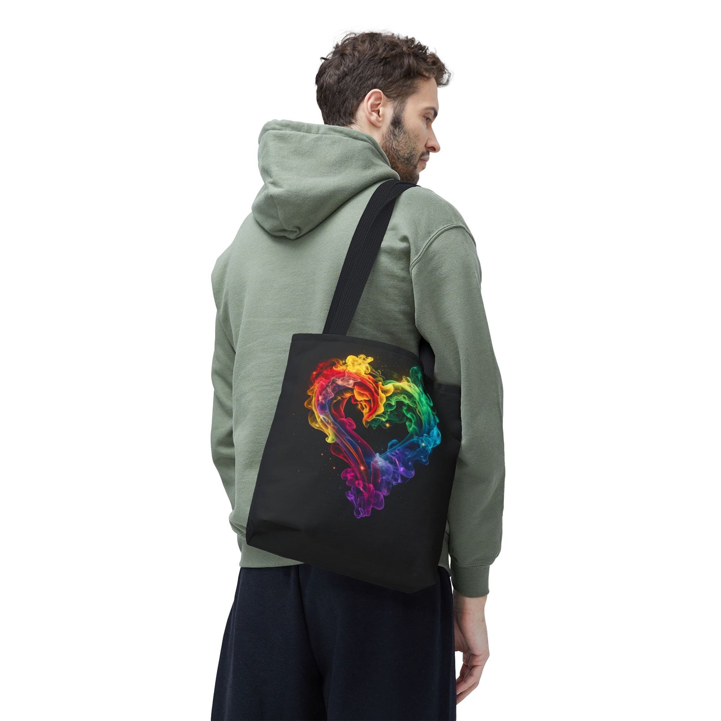 Colorful Smoke Heart Tote