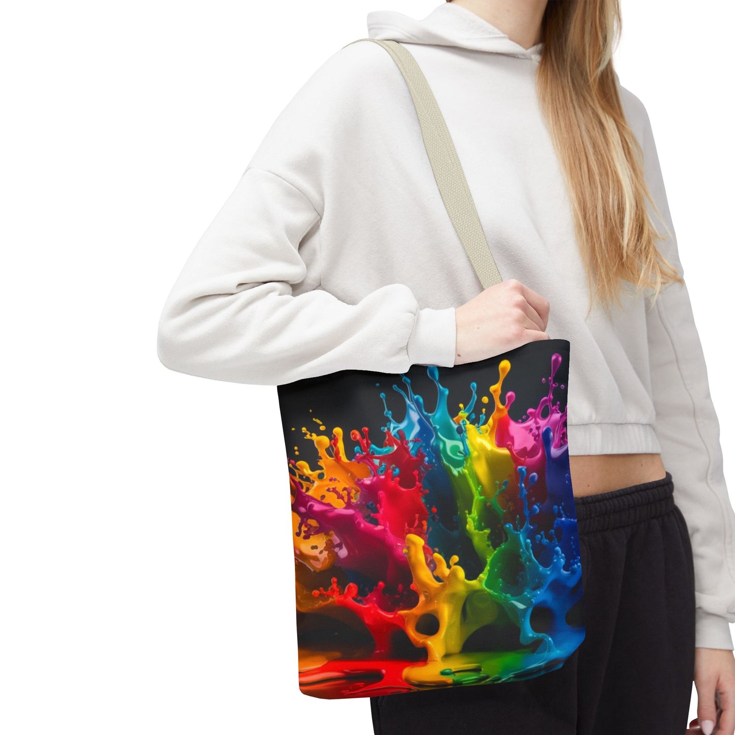 Colorful Splash Tote Bag - Vibrant Art for Every Occasion